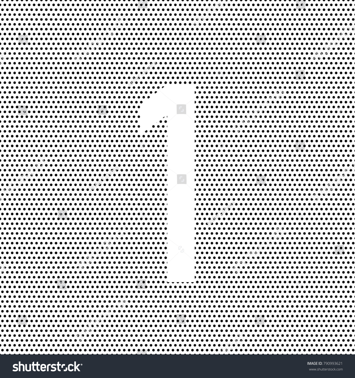 Number One 1 White Color On Stock Vector (Royalty Free) 790993621