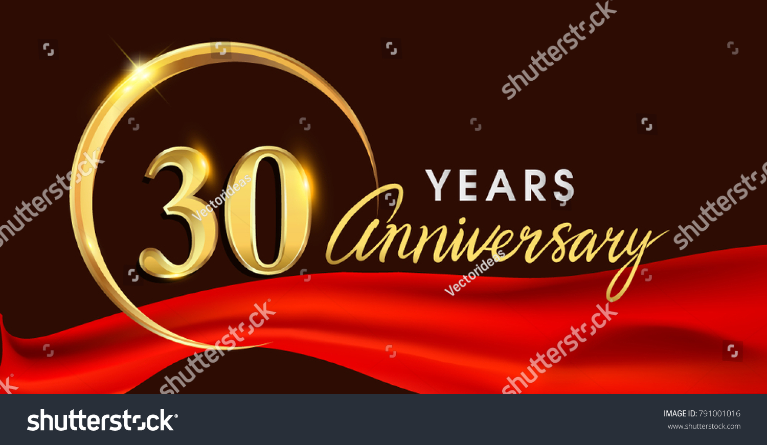 Th Anniversary Logotype Golden Ring Isolated Stock Vector Royalty Free Shutterstock