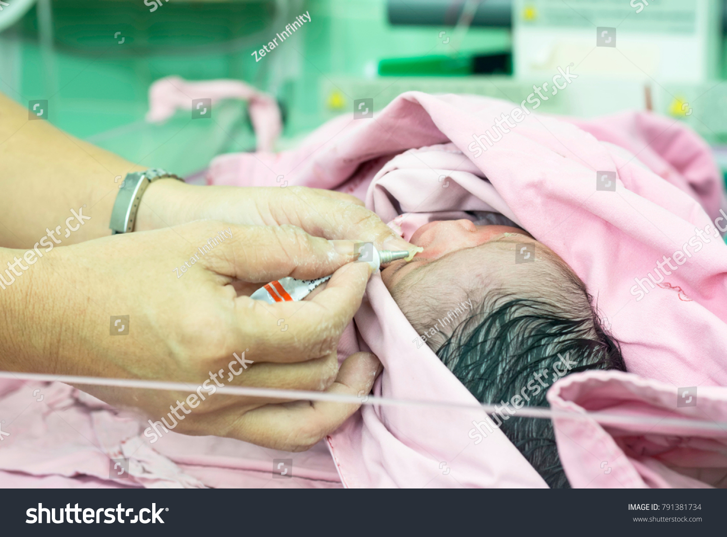 Woman Eye Ointment Give Birth Prevent Stock Photo 791381734 Shutterstock