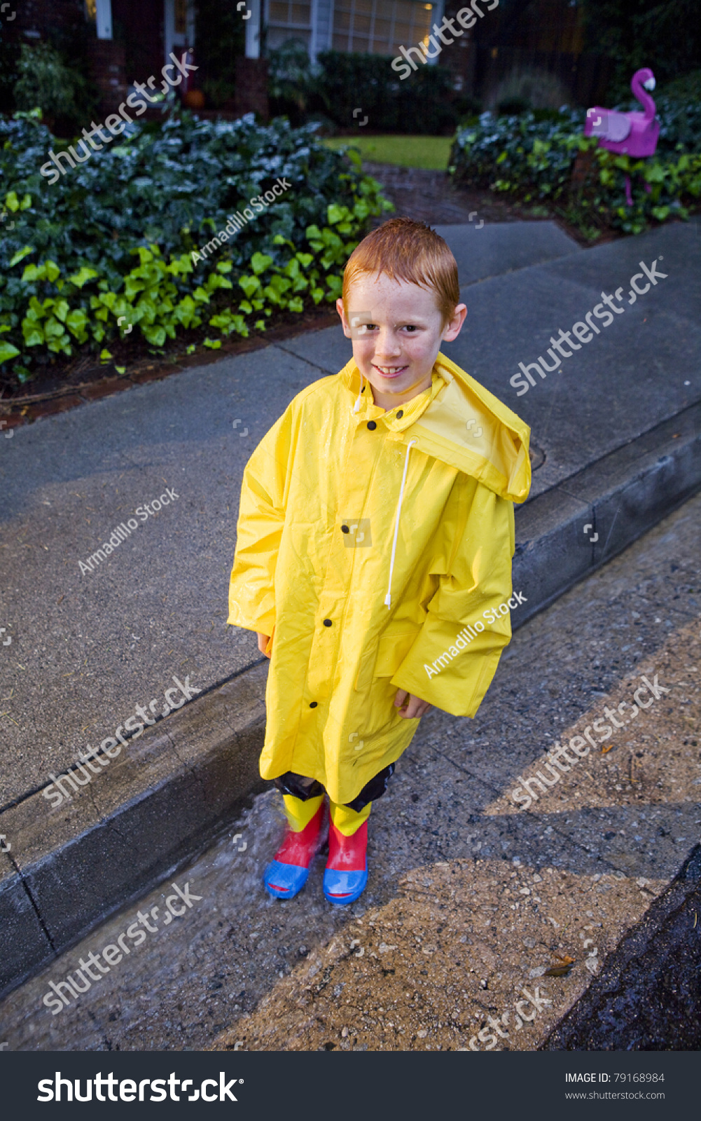 red head rain boots