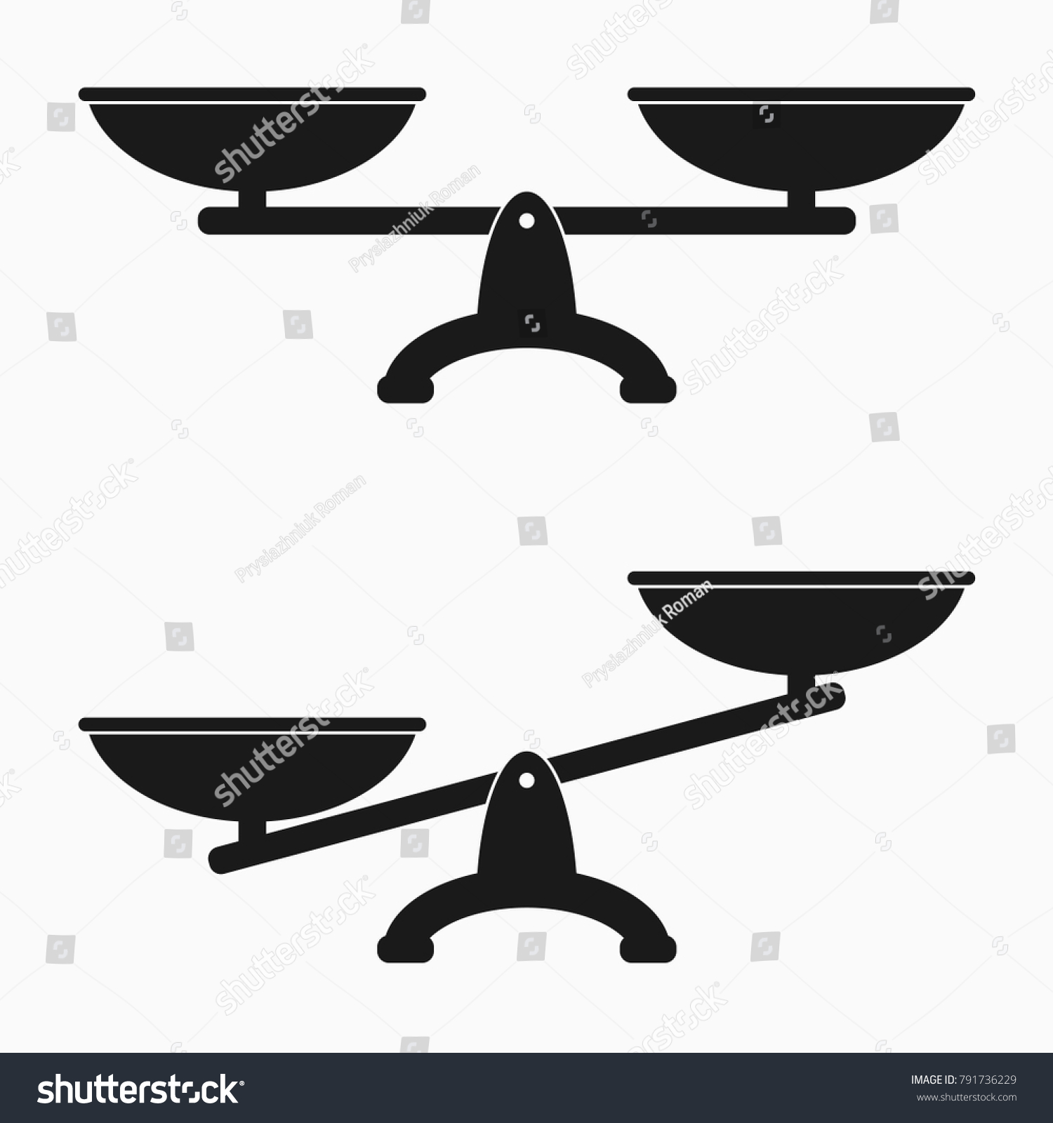 Scales Icon Set Vector Illustration Stock Vector (Royalty Free ...