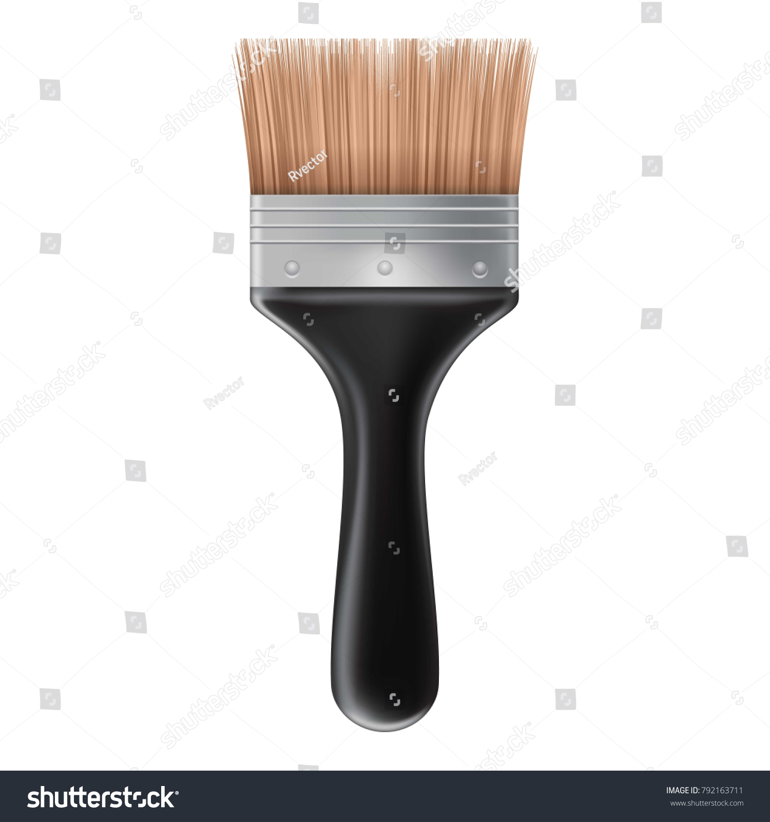 Big Brush Icon Realistic Illustration Big Stock Vector (Royalty Free ...