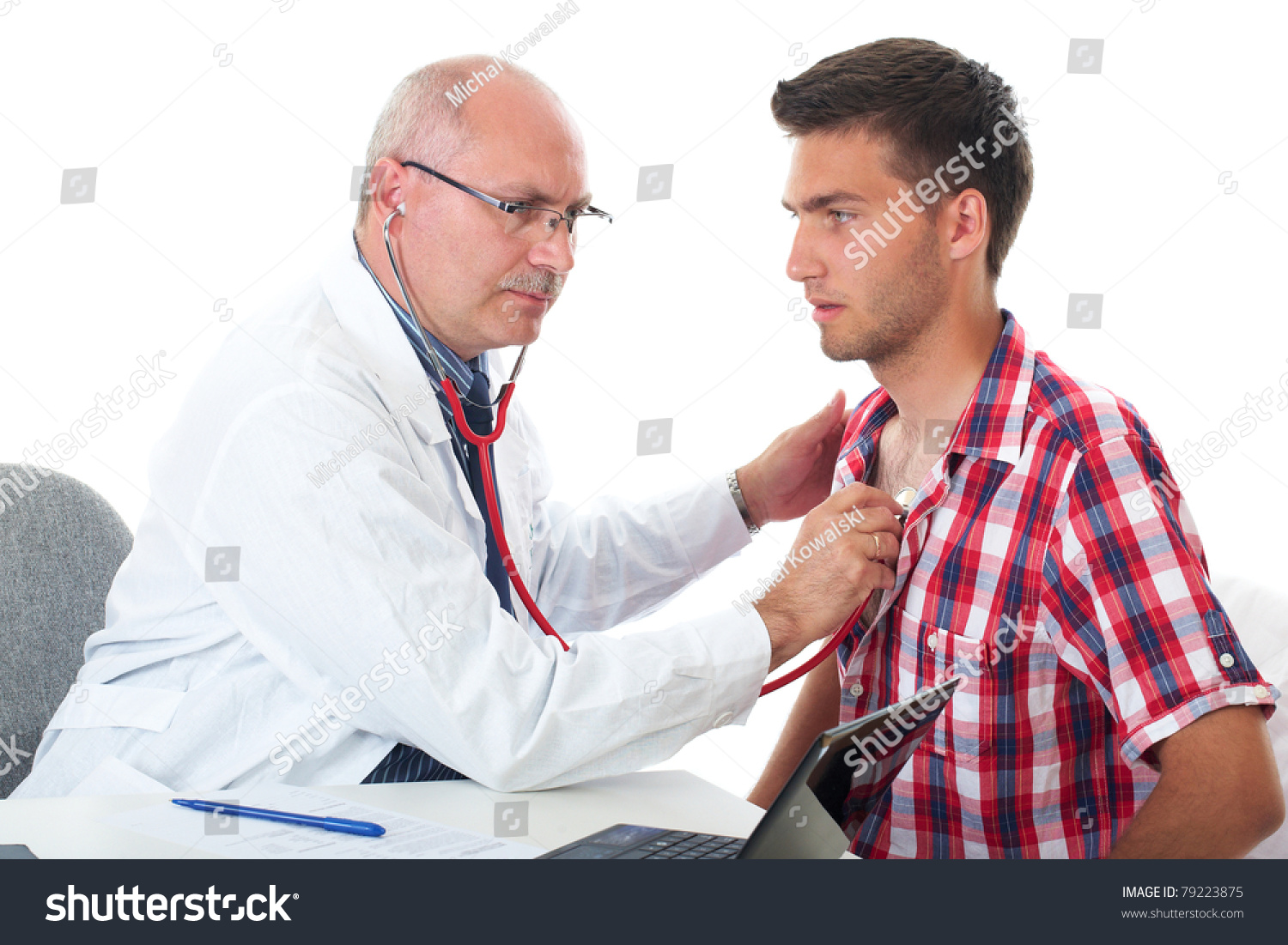 Senior Doctor His Patient Young Male Stock Photo 79223875 | Shutterstock