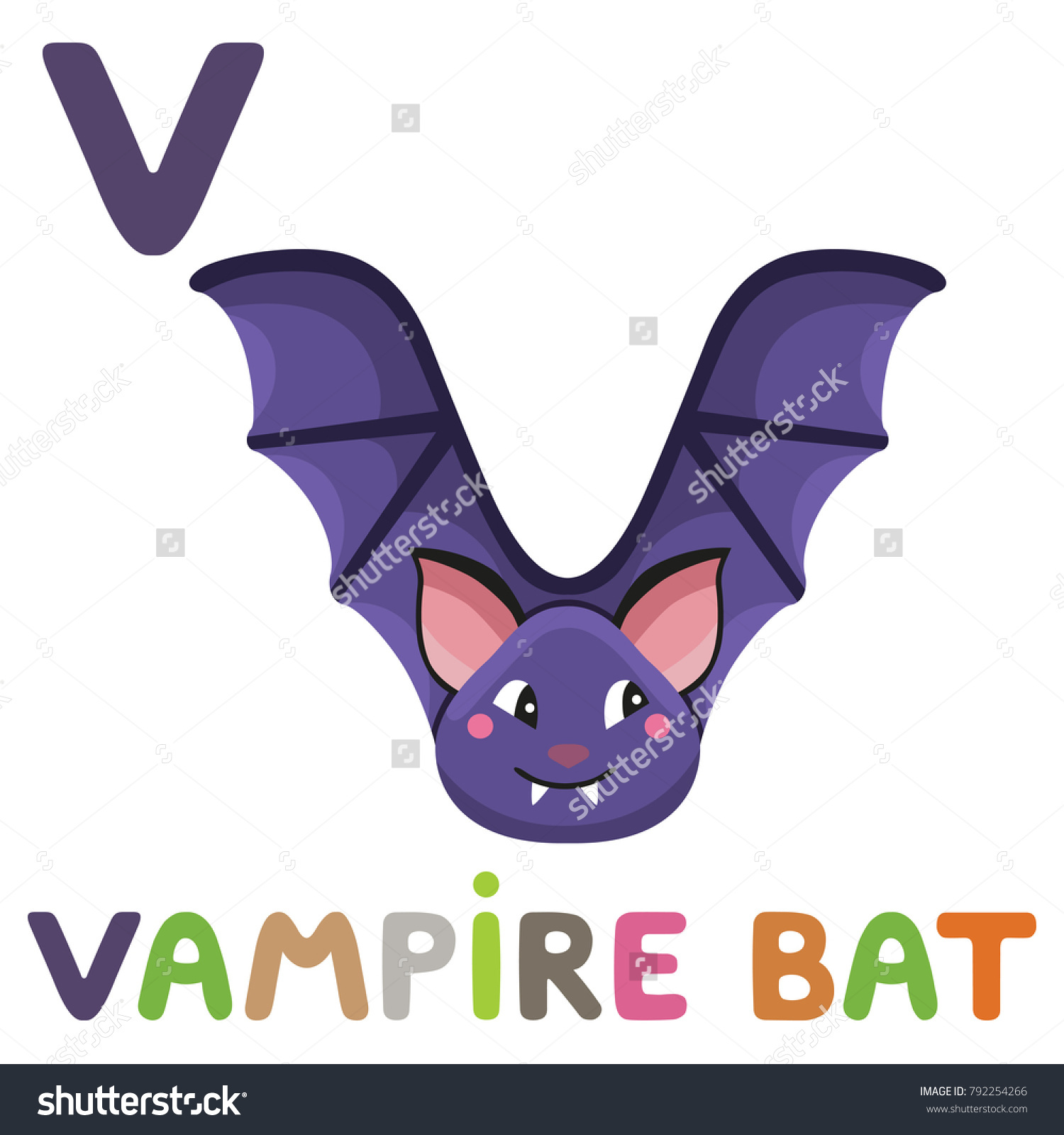 V Vampire Bat Letter V Vampire Stock Vector (Royalty Free) 792254266 ...