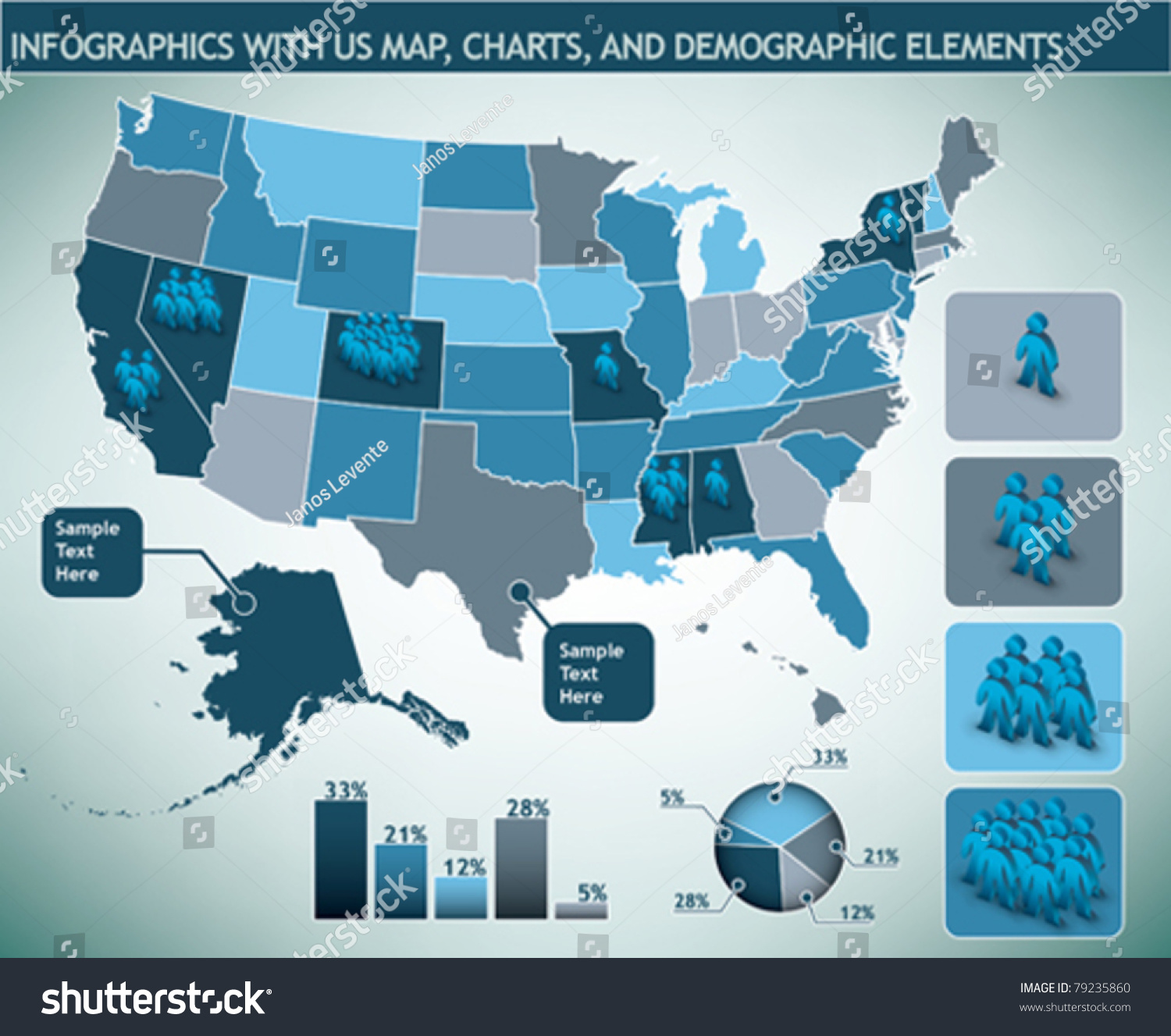 Us element. Карта диаграмма. Map Chart. Demographic Reports.
