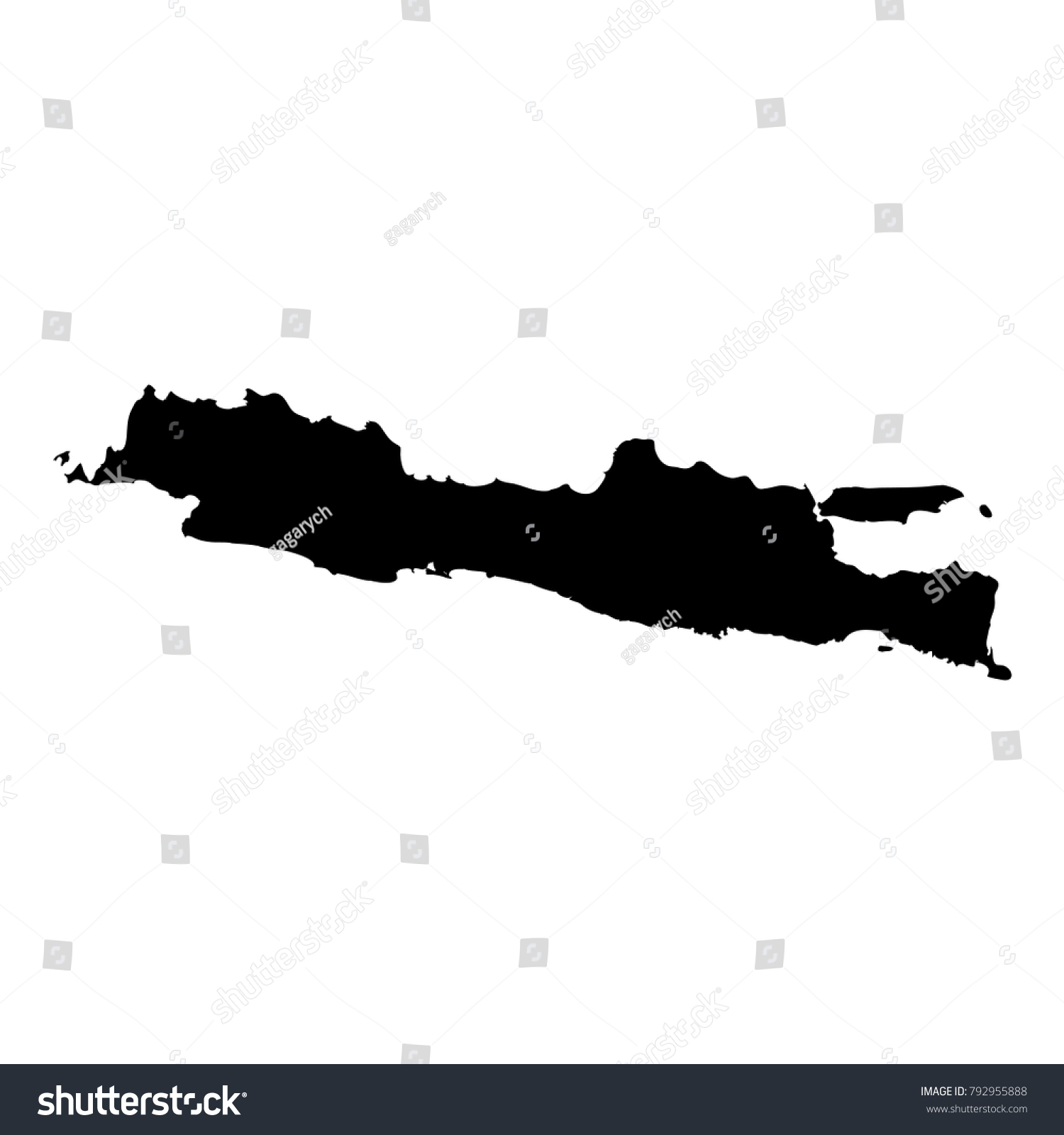 Java Map Island Silhouette Icon Isolated Stock Vector (Royalty Free ...