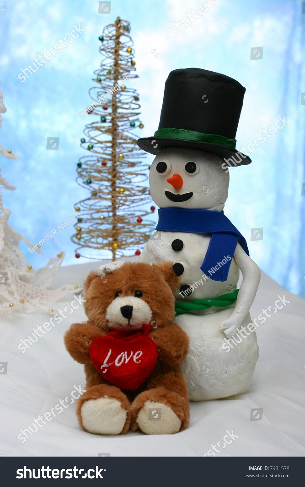 snowman teddy bear