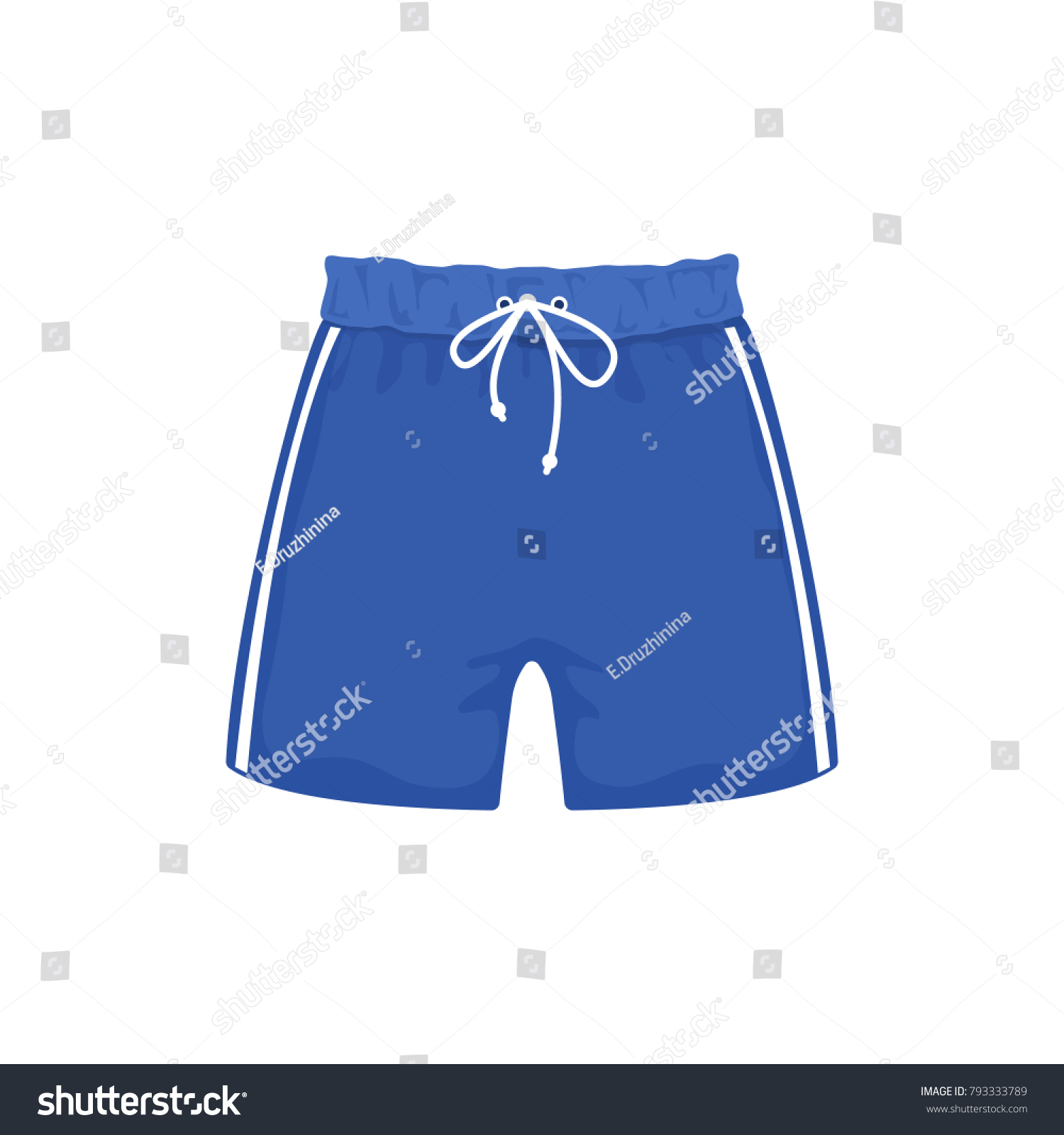 Swimming Trunks On White Background Cartoon Stock Vector (Royalty Free ...