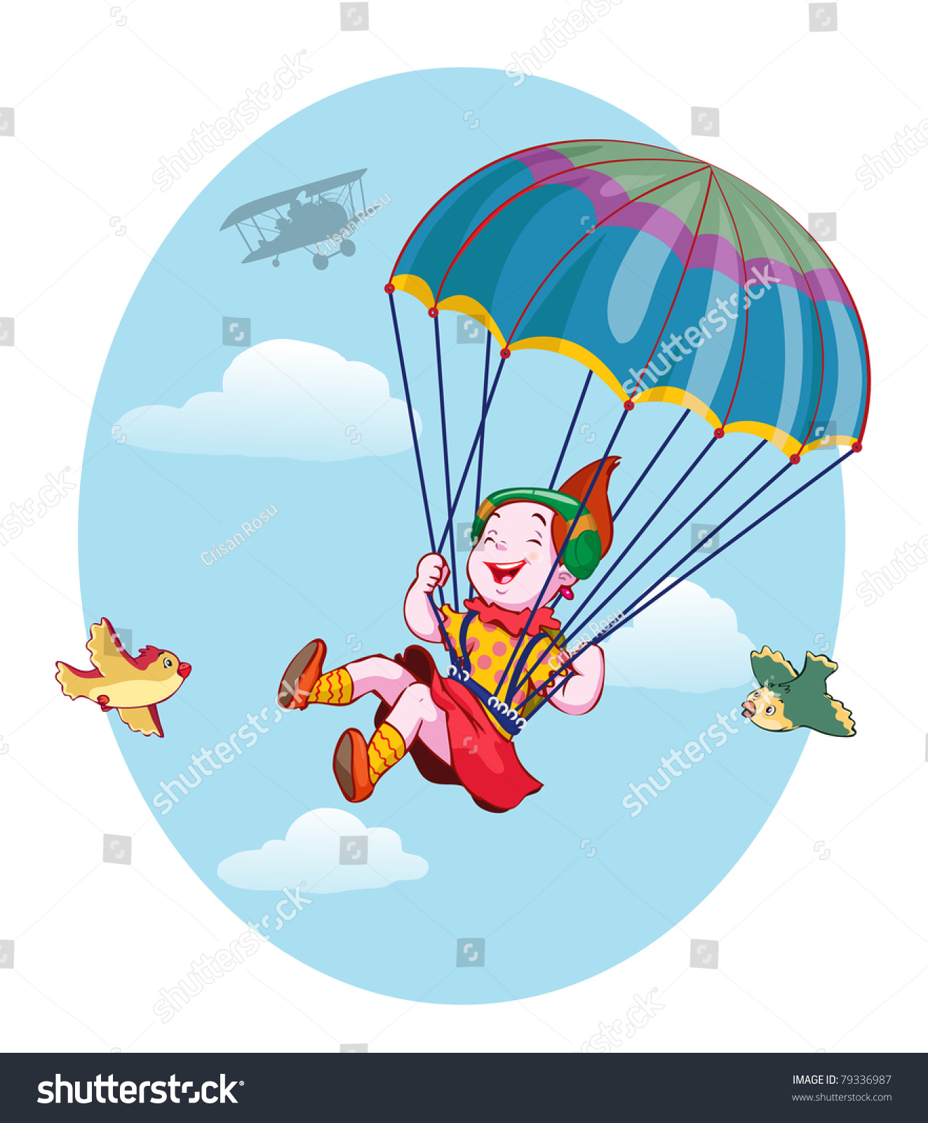 Девушка с парашютом рисунок