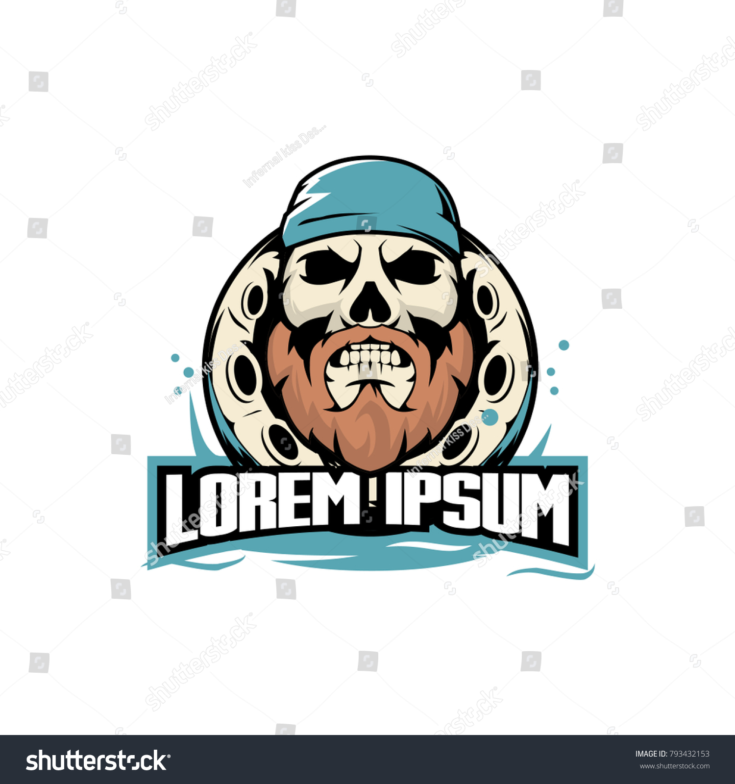 Skull Pirate Kraken Vector Logo Template Stock Vector (Royalty Free ...