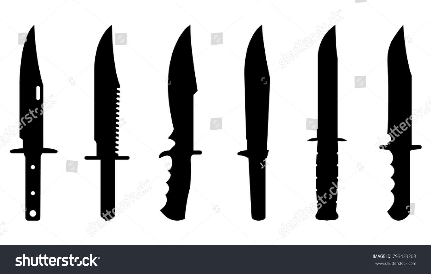 Боевой нож вектор силуэт