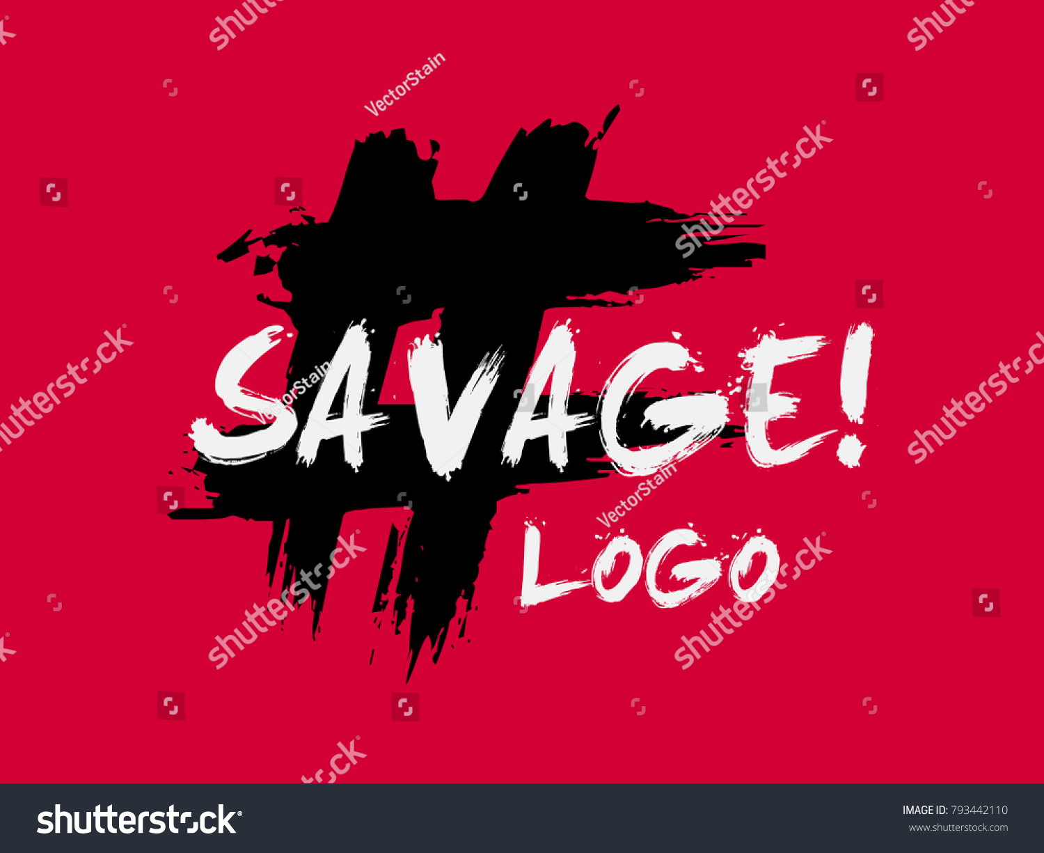 Savage Logo Fashion Brand Stock Vector (Royalty Free) 793442110 ...