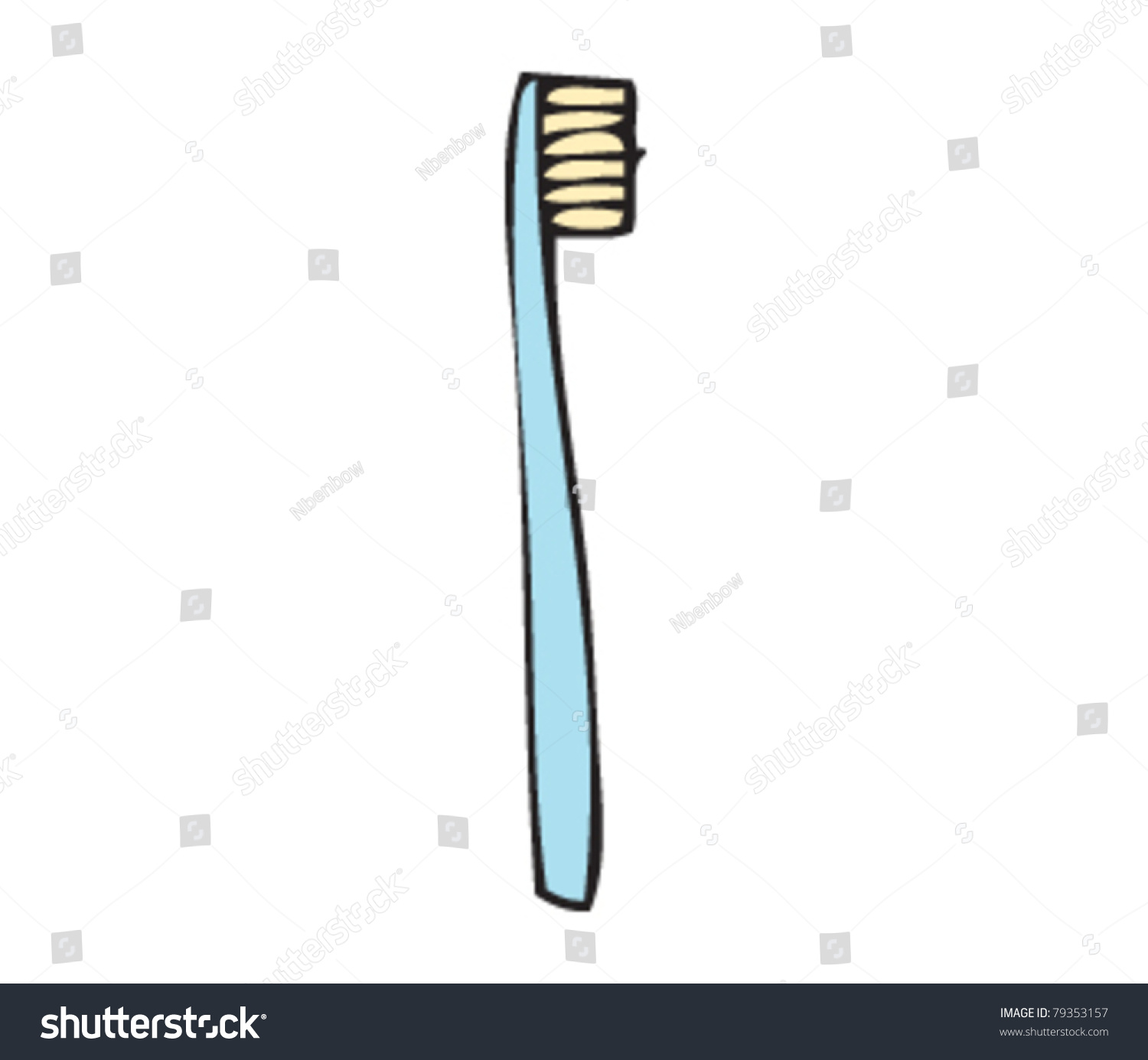 Нарисованная зубная щетка вертикально