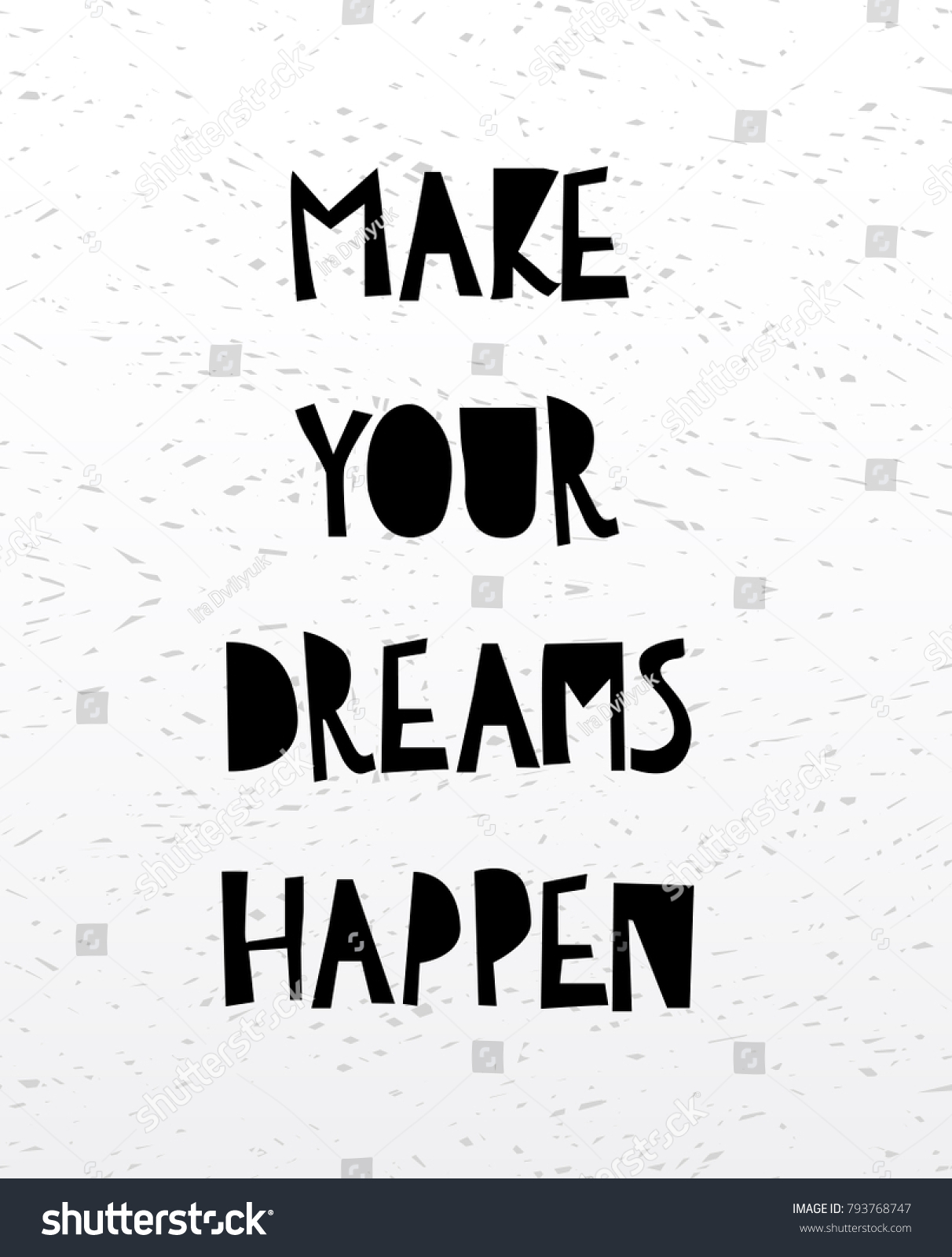 Make Your Dreams Happen Card Poster Stock Vector (Royalty Free ...