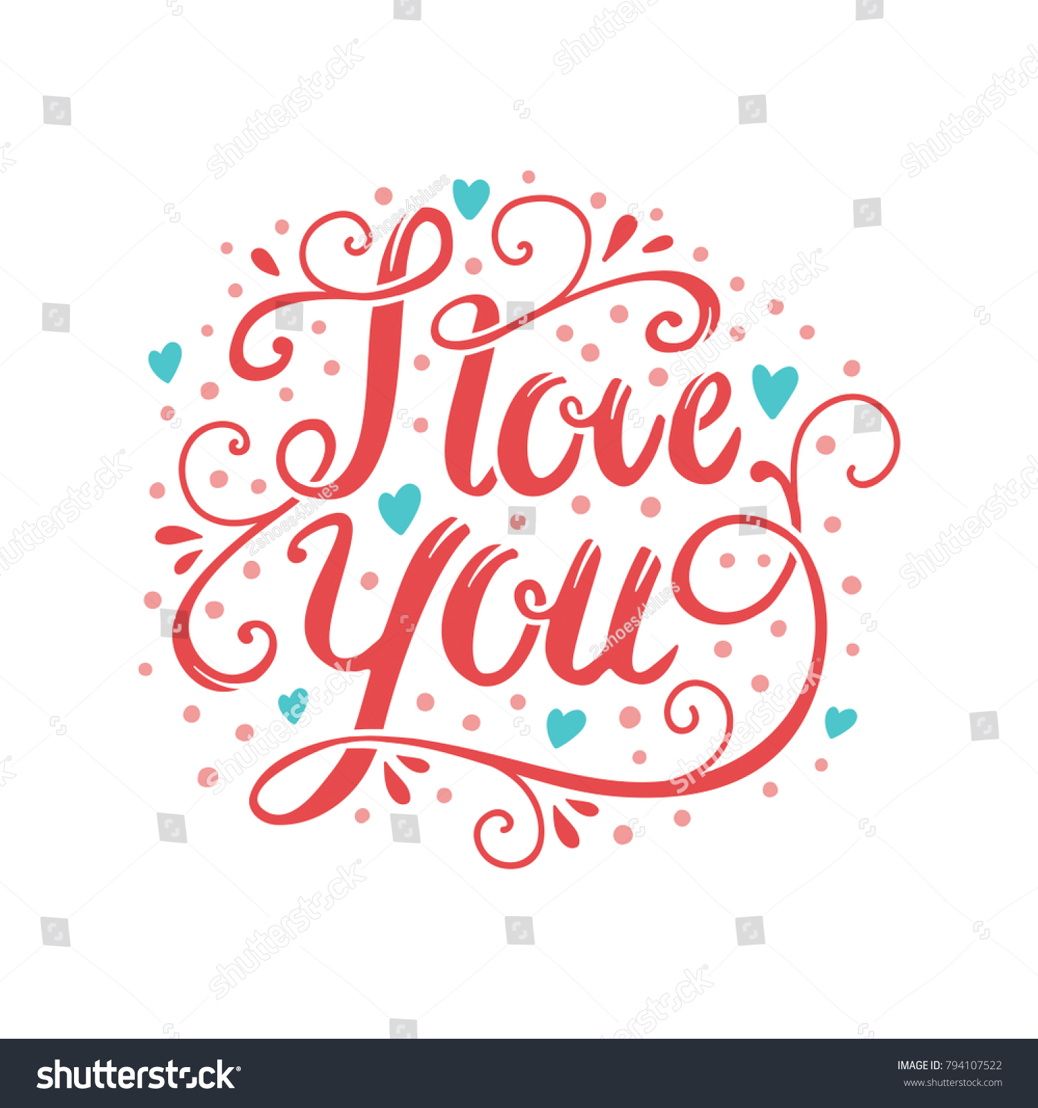 Hand Drawn Vector Brush Lettering Romantic Stock Vector (royalty Free 