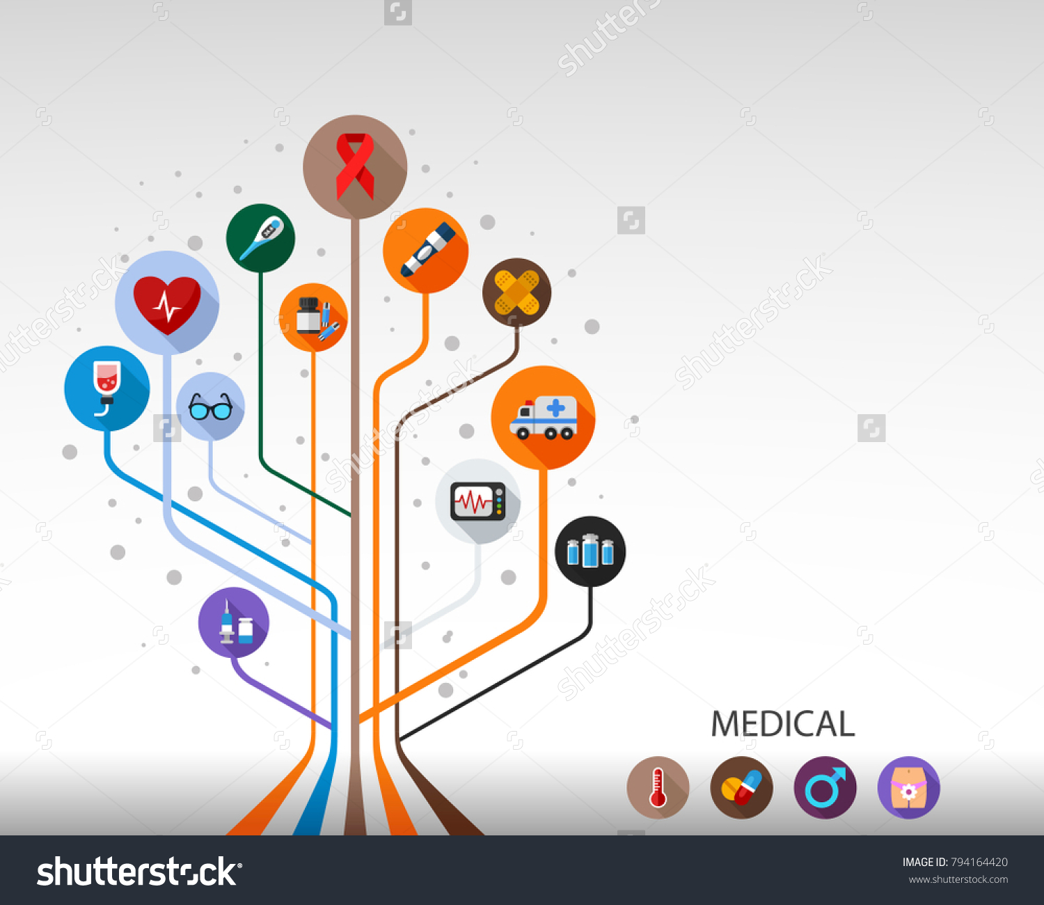 Medical Flat Icon Concept Vector Illustration Stock Vector (Royalty ...