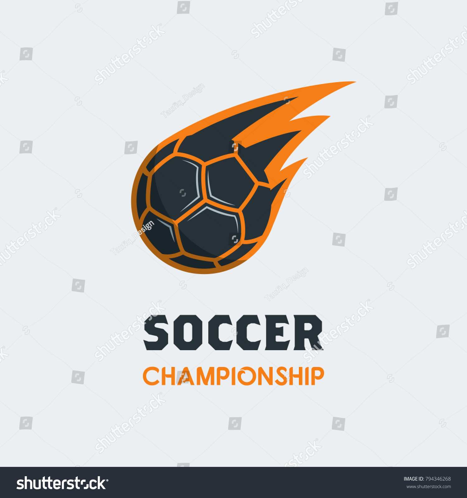 Soccer Football Logo Template Modern Sport Stock Vector (Royalty Free ...