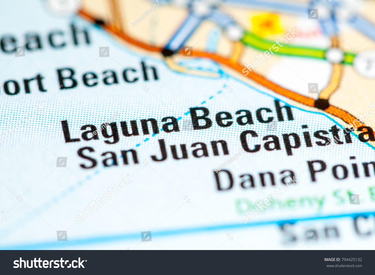 43 Laguna Beach Map Images Stock Photos Vectors Shutterstock   Stock Photo Laguna Beach California Usa On A Map 794425132 