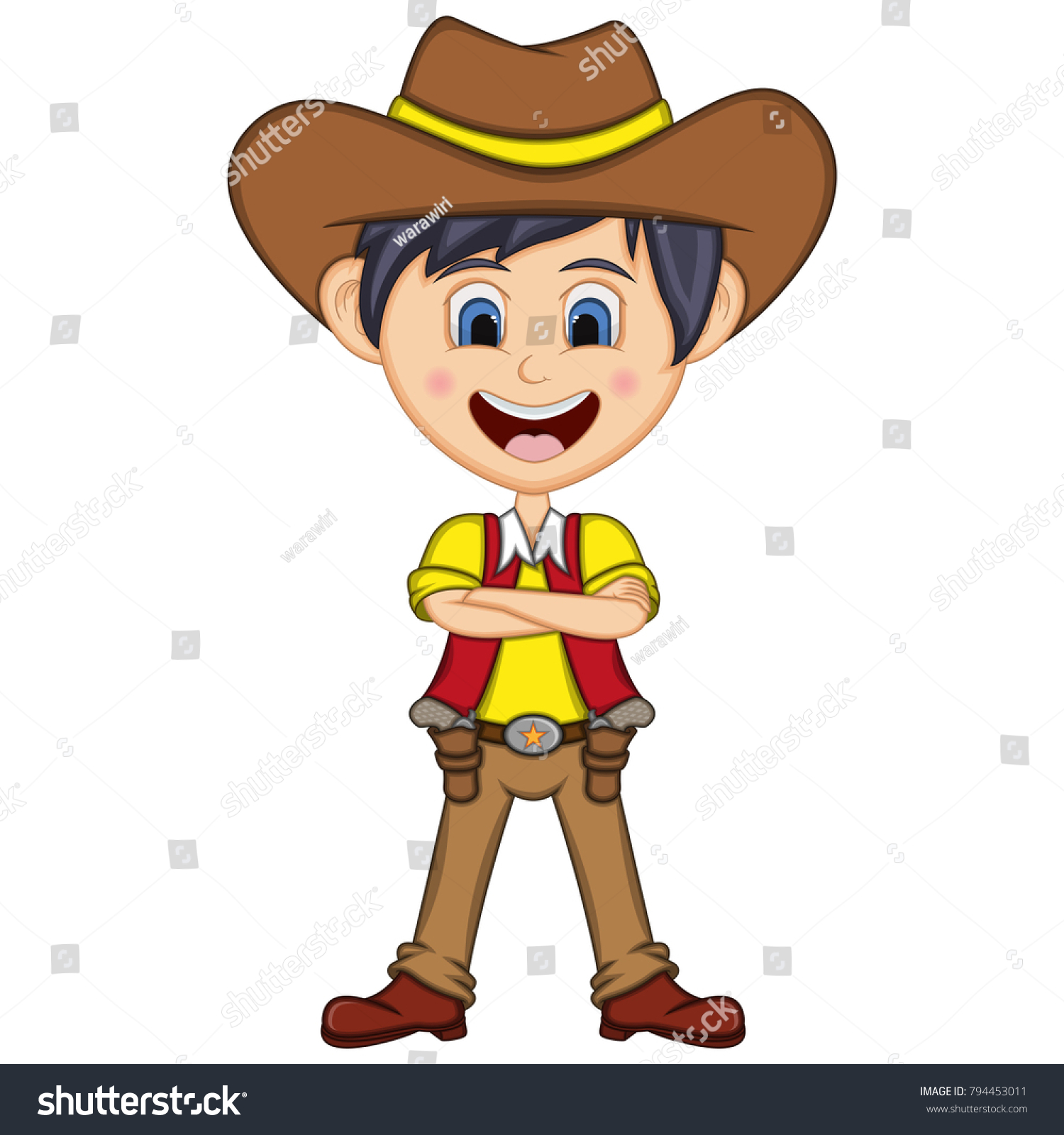 Cute Cowboy Cartoon Stock Illustration 794453011 | Shutterstock