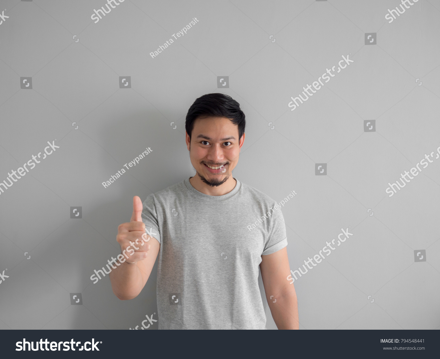 Happy Face Asian Man Beard Grey Stock Photo 794548441 | Shutterstock