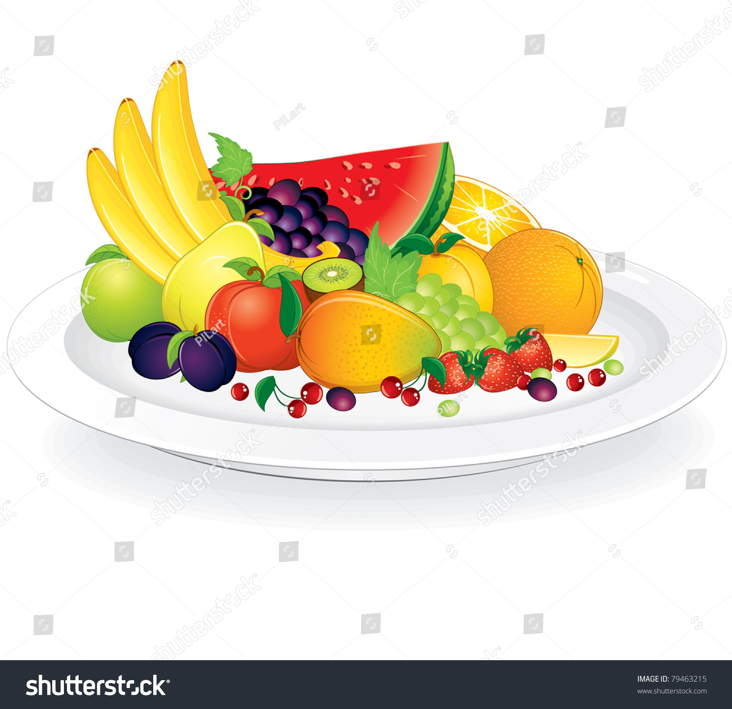 Тарелка с фруктами для детей