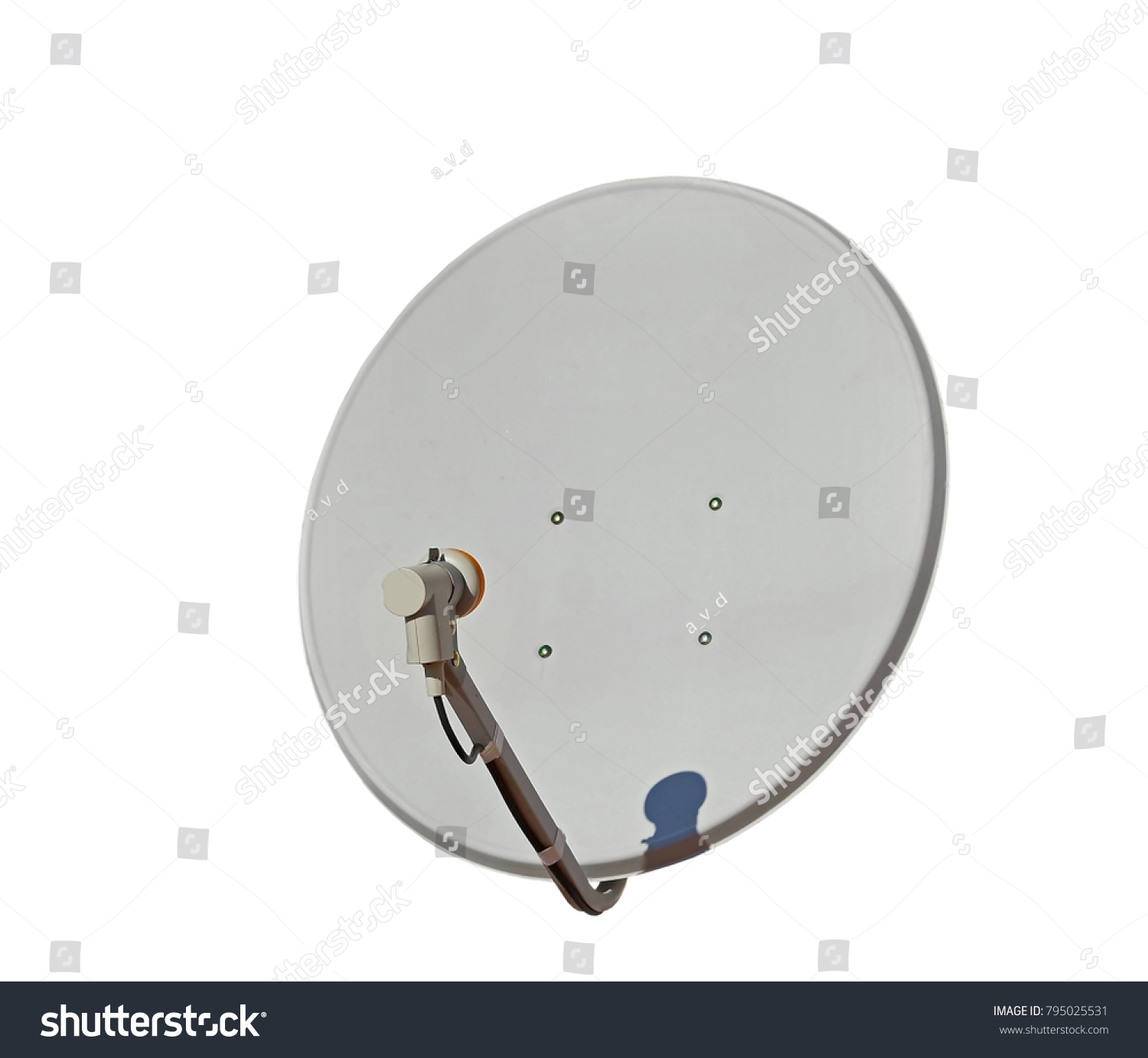 Satellite Dish Antenna Isolated On White Stock Photo 795025531 ...