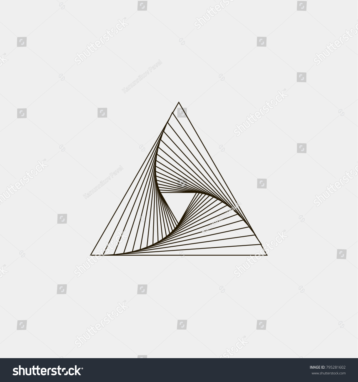 Vector Illustration Triangle Logo Emblem Sign Stock Vector (Royalty ...