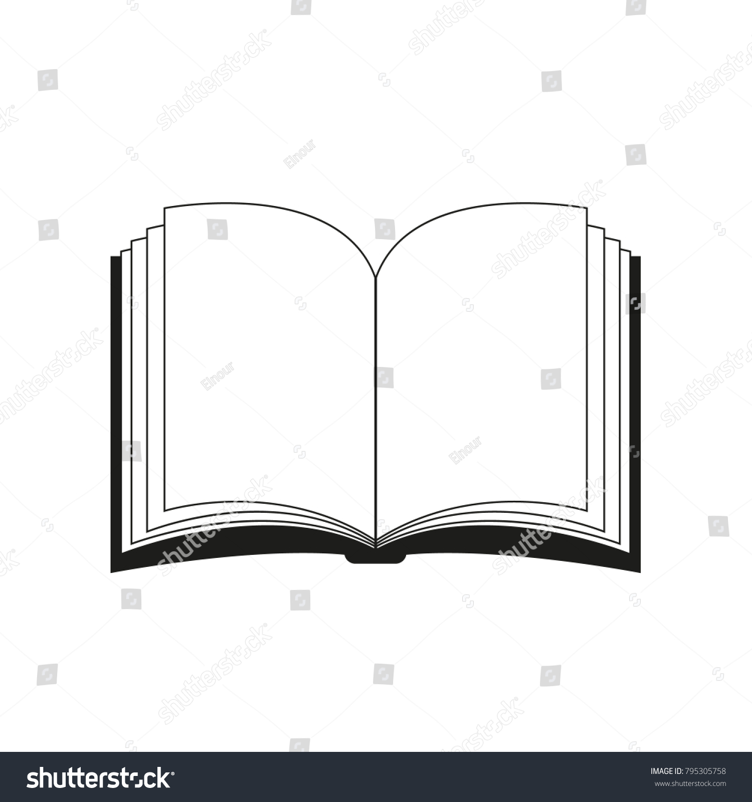 open the book clipart