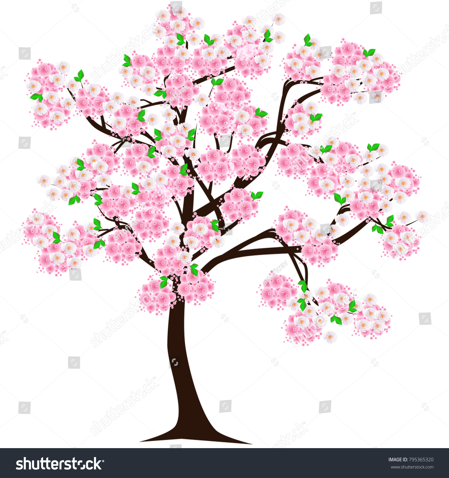 Tree Sakura Sakura Tree Logo Tree Stock Vector (Royalty Free) 795365320 ...