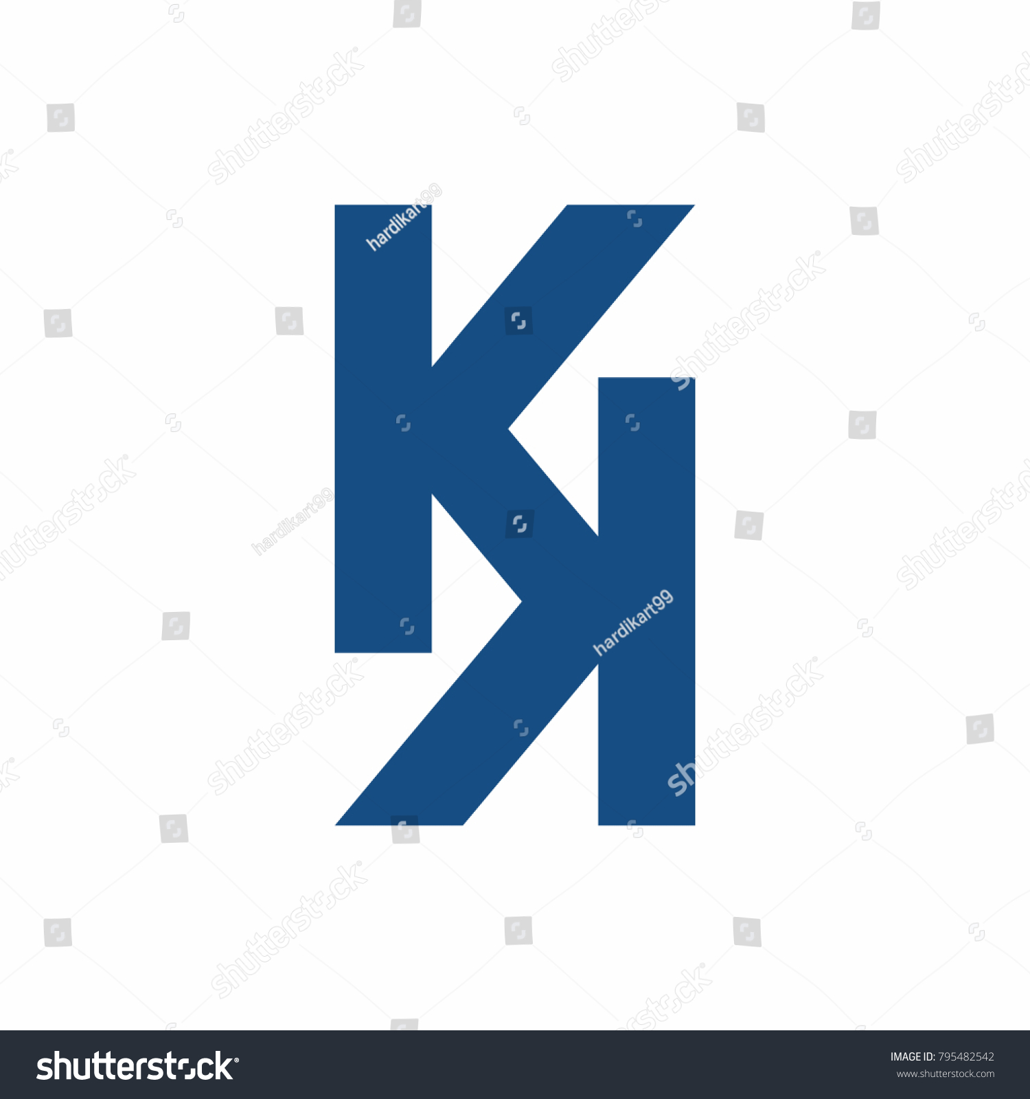 Kk Monogram Logo Stock Vector Royalty Free Shutterstock