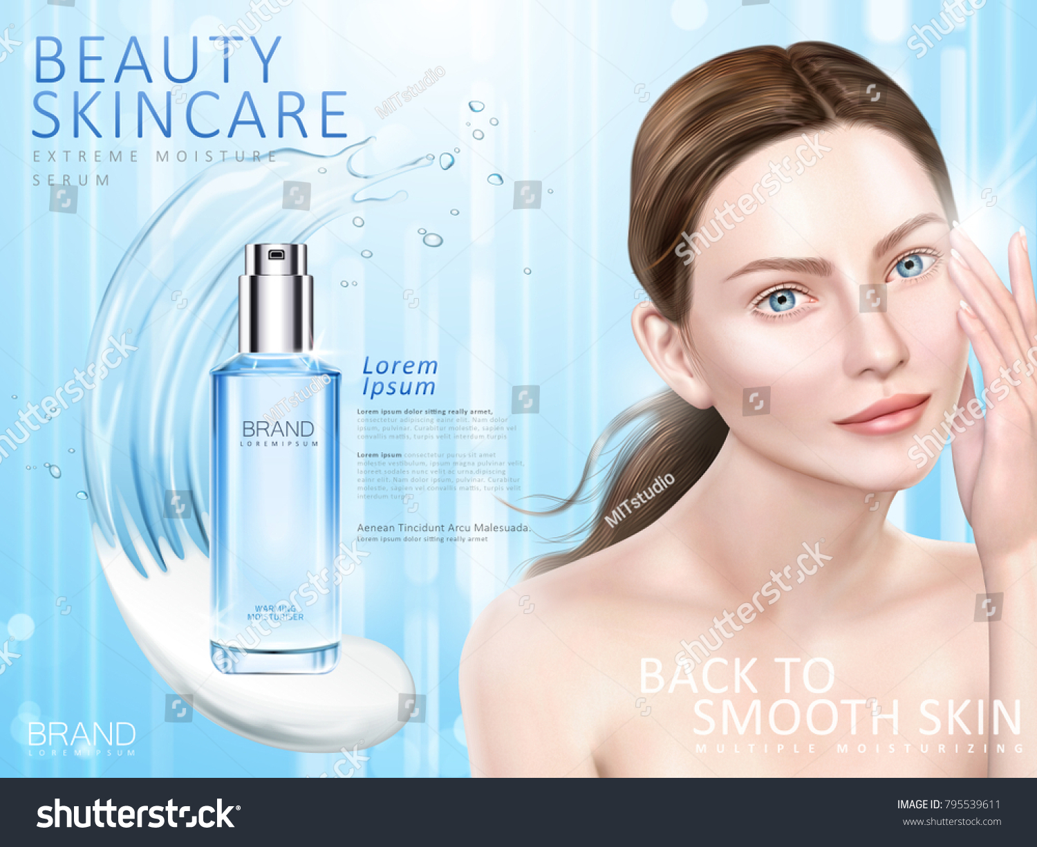 Skin Care Ads Liquid Cream Texture Stock Vector (Royalty Free ...