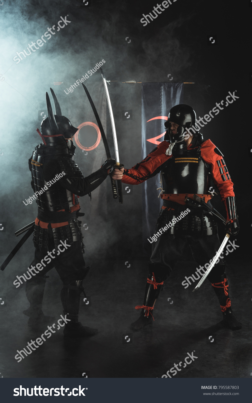 Samurai Traditional Greeting Each Other On Stock Photo 795587803 ...