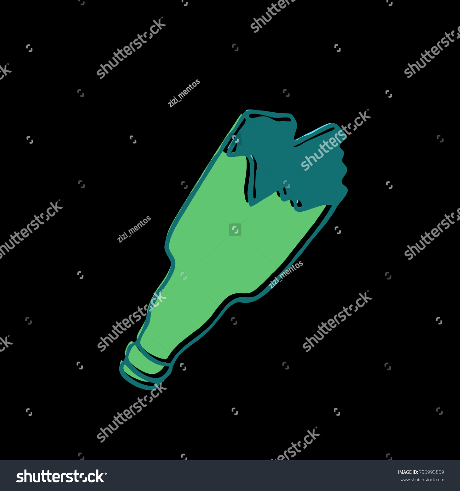 Broken Bottle Illustration Stock Vector Royalty Free 795993859 Shutterstock