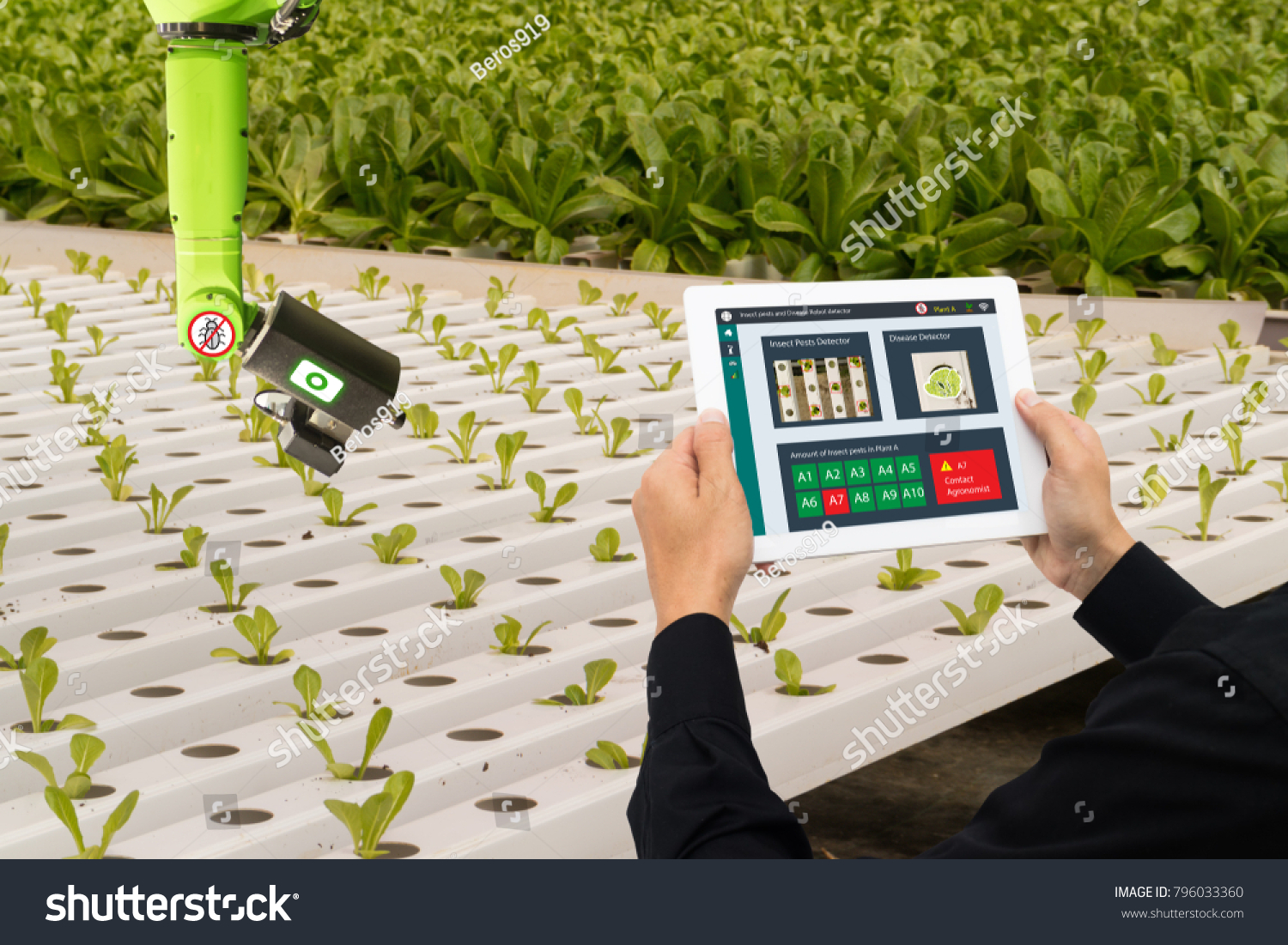 Iot Smart Industry Robot 40 Agriculture Stock Photo 796033360 ...