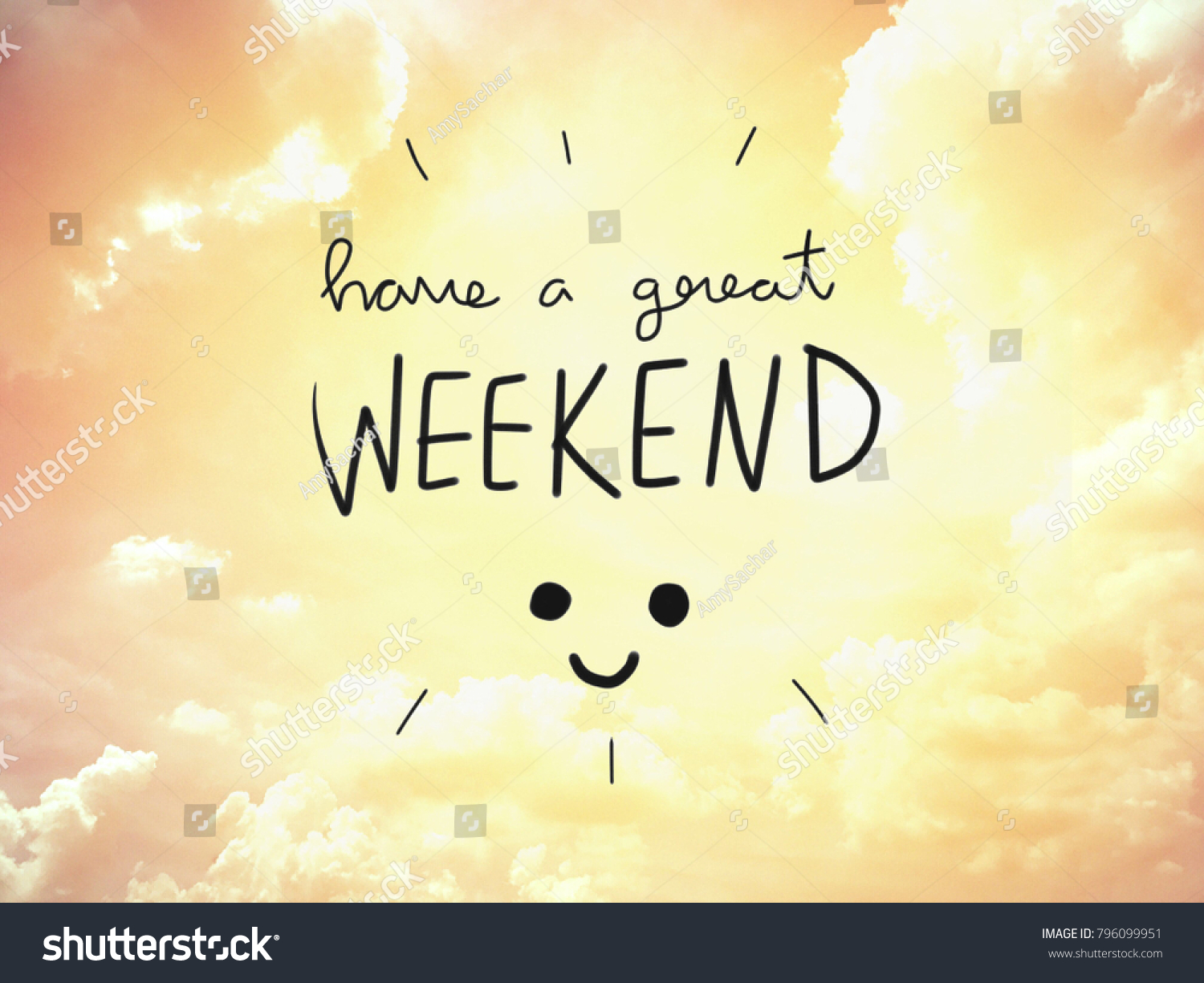 Have Great Weekend Word Smile Face Stock Photo 796099951 | Shutterstock