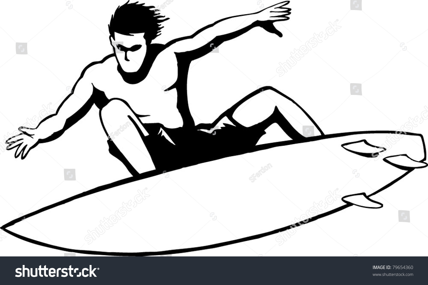 Эскиз серфингист