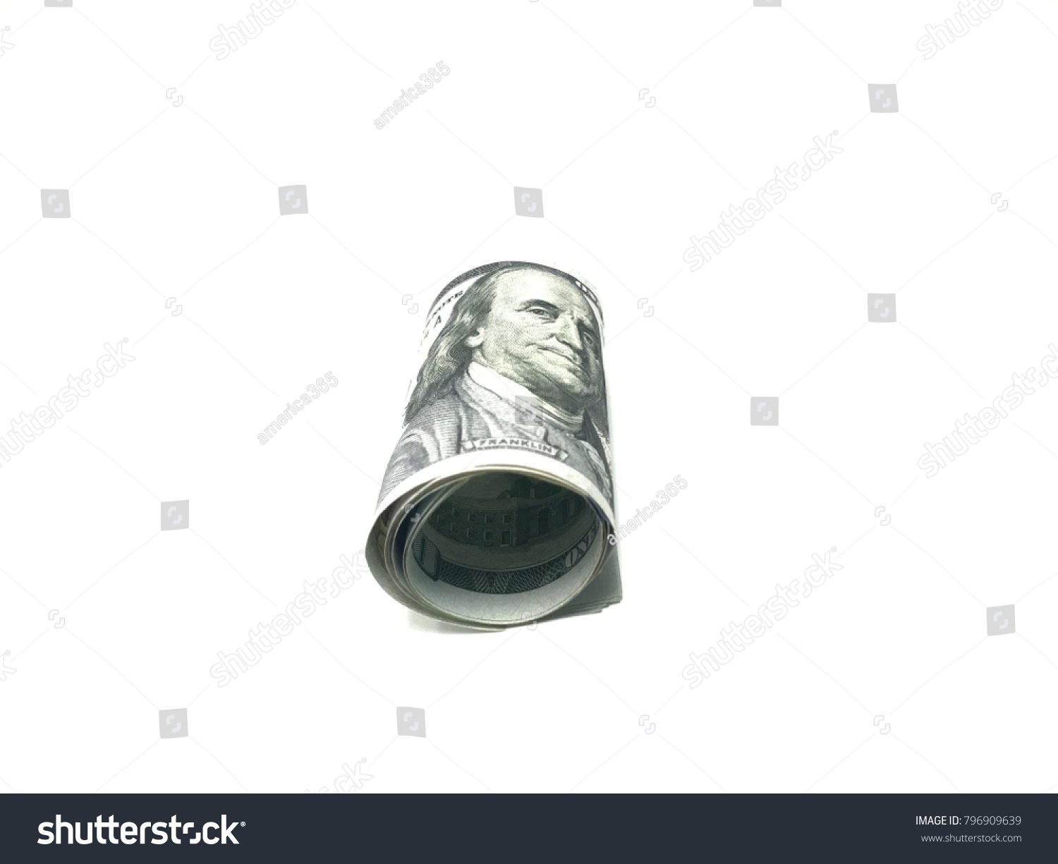 Roll 100 Dollar Bill Photo Image Stock Photo 796909639 | Shutterstock