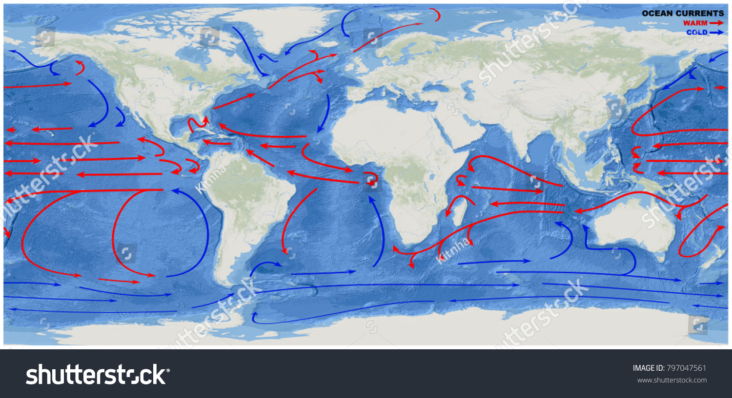 Ocean Currents 3d Rendering Stock Illustration 797047561 | Shutterstock