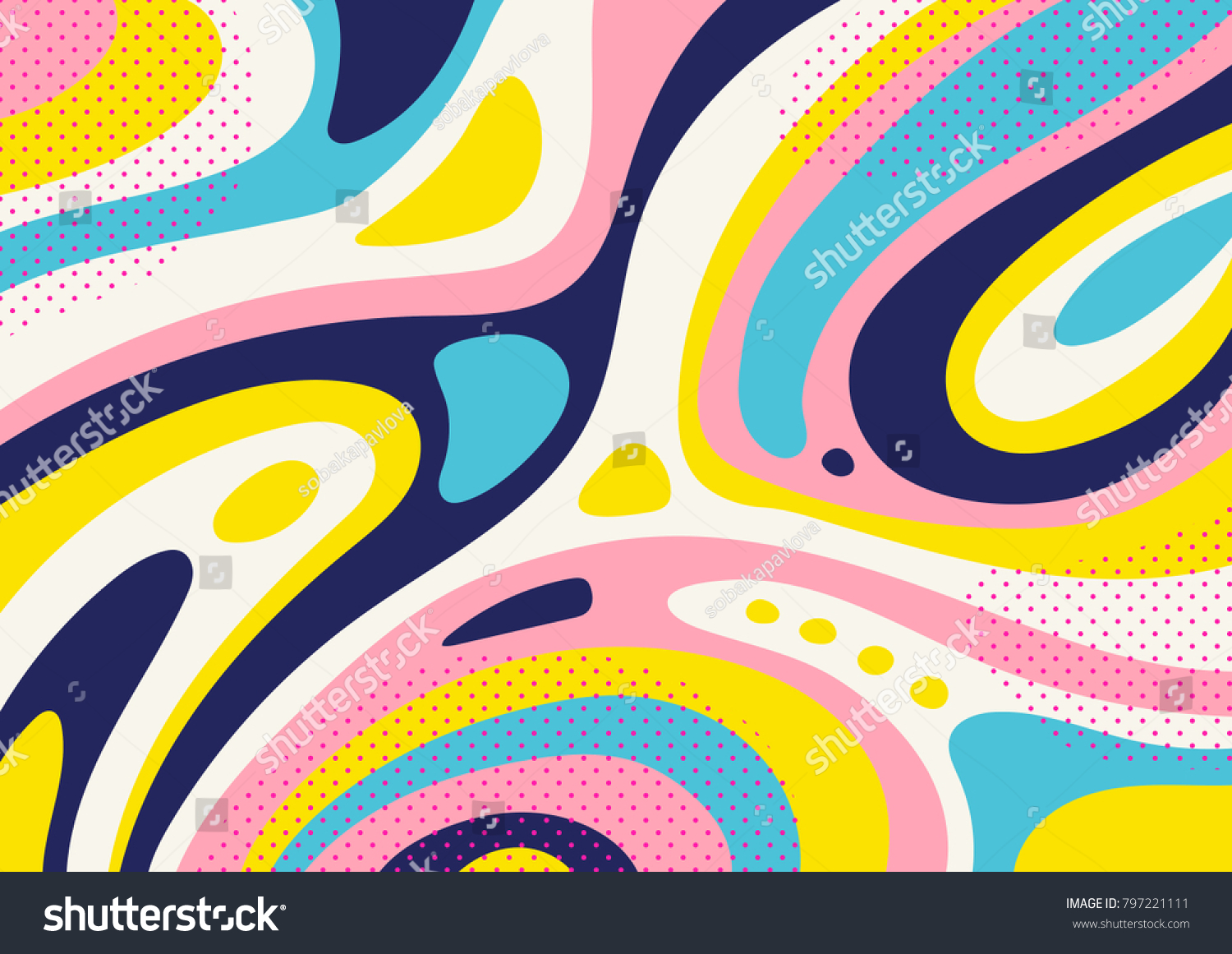 Creative Geometric Colorful Background Patterns Collage Stock Vector ...