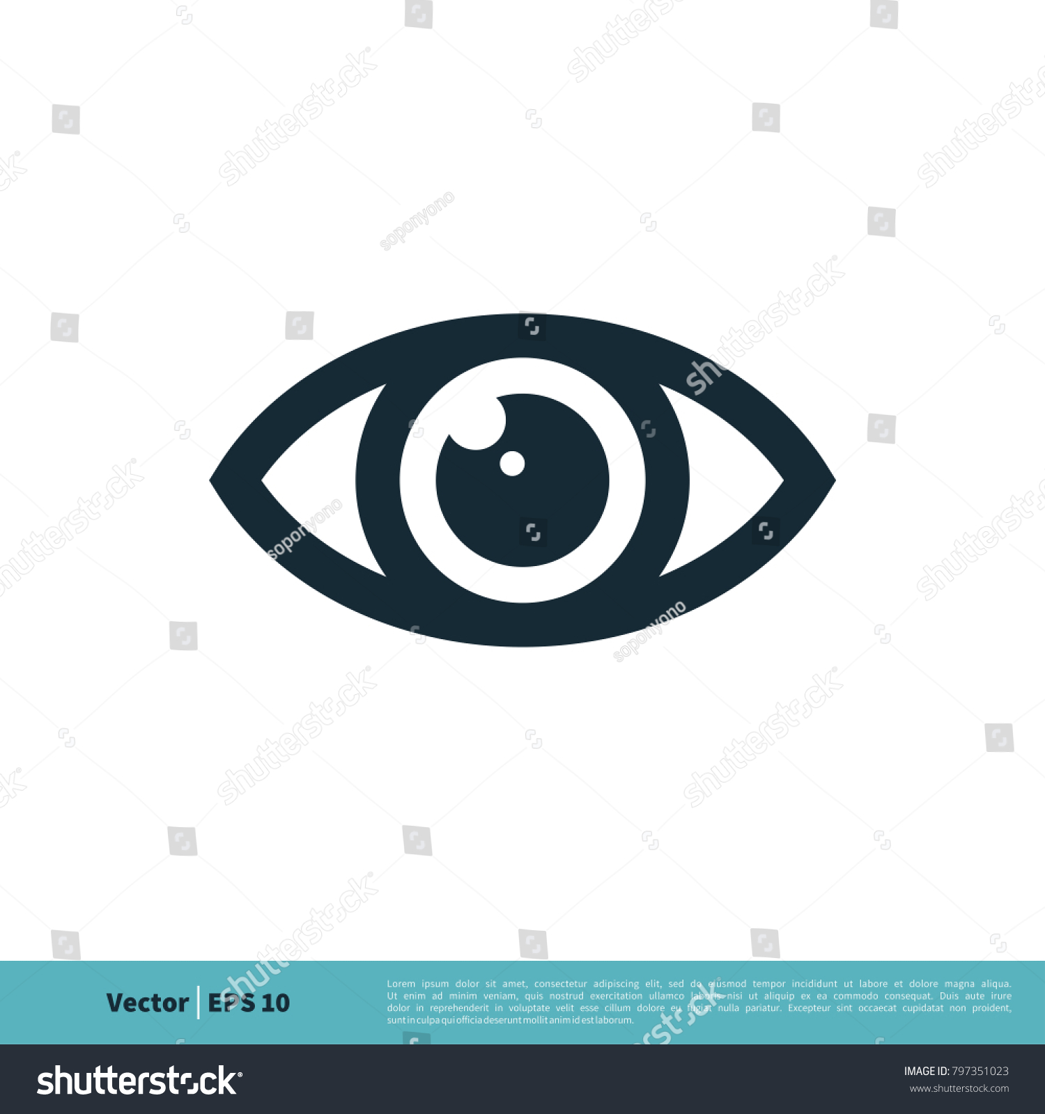 Eye Ball Icon Vector Logo Template Stock Vector (Royalty Free ...