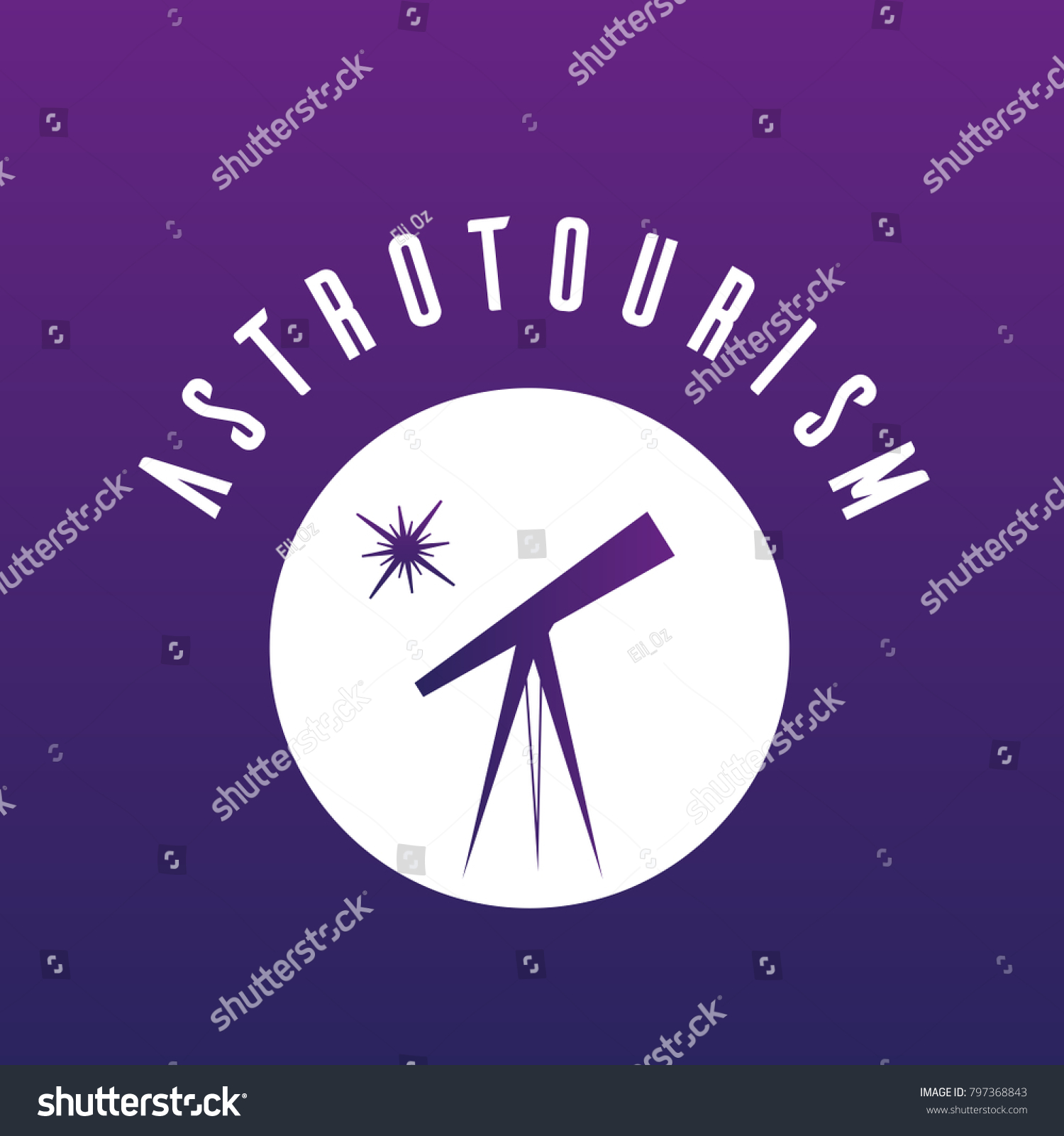 Astrotourism Icon Astrotourism Logo Astro Tourism Stock Vector (Royalty ...