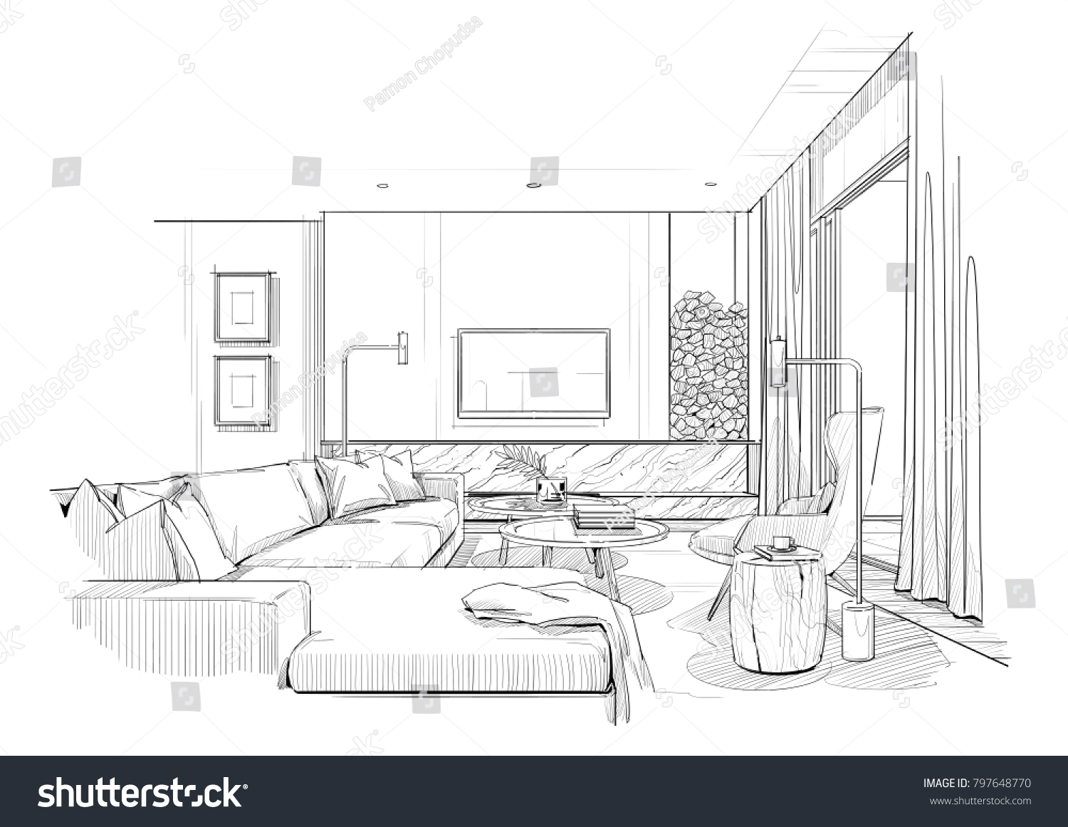 347,249 Interior Sketch Images, Stock Photos & Vectors | Shutterstock