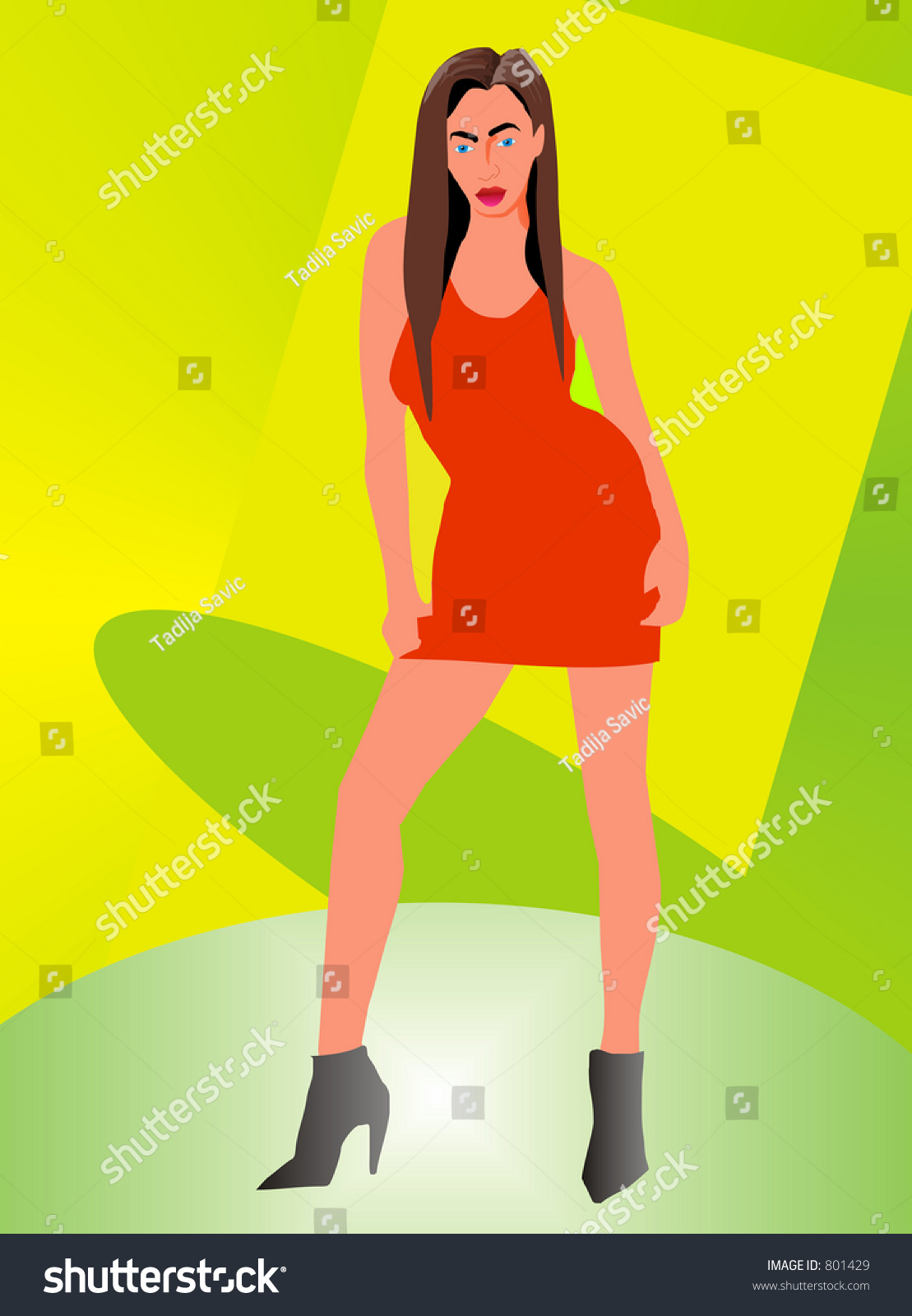 Illustration Sexy Girl Stock Illustration 801429 Shutterstock 8711