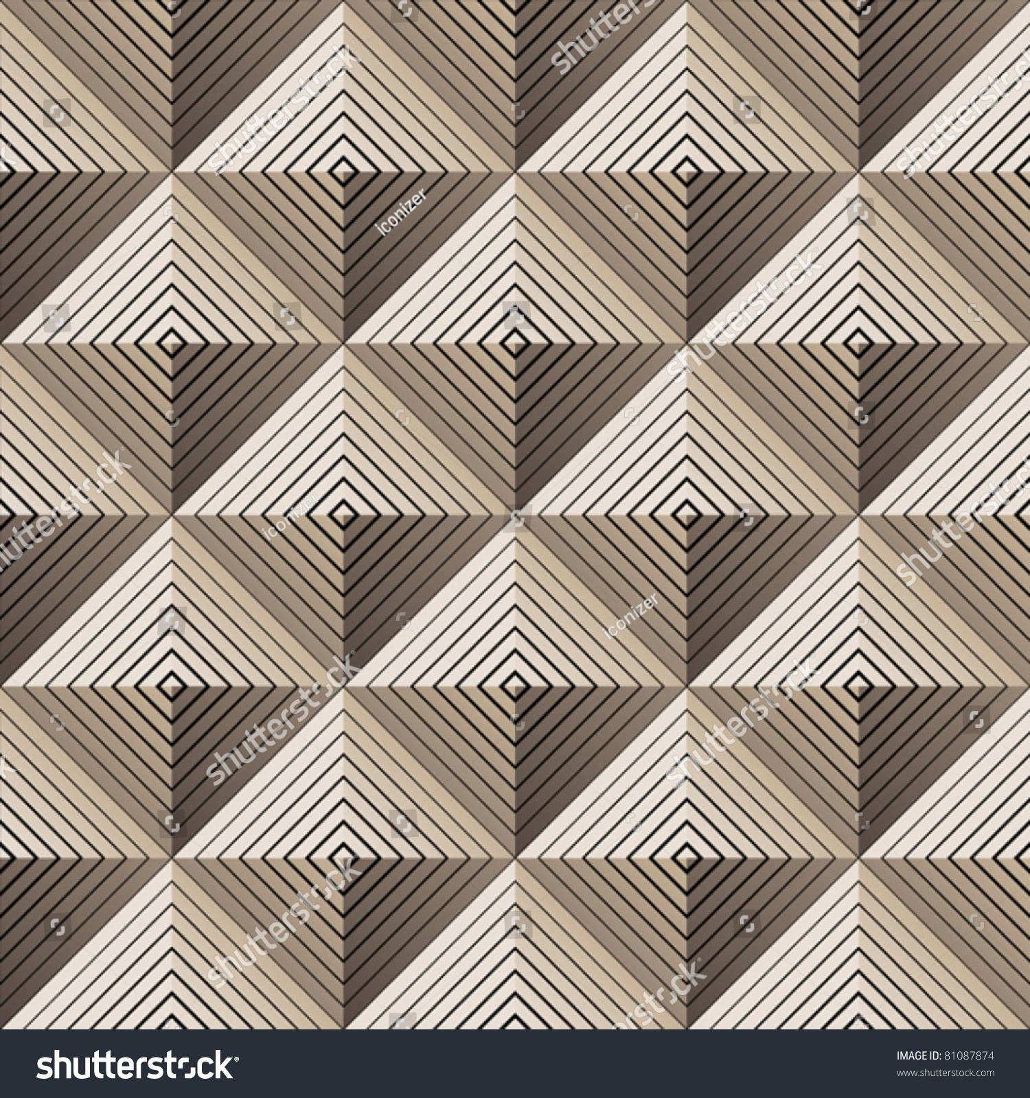 Pyramidal Pattern Stock Vector (Royalty Free) 81087874 Shutterstock