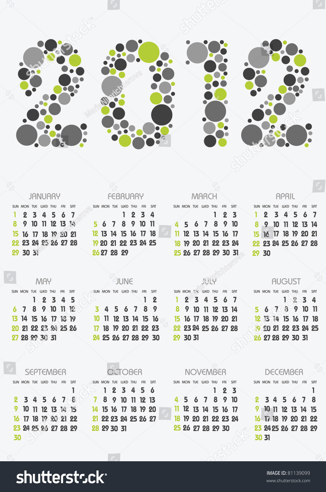 11,749 2012 Calendar Images, Stock Photos & Vectors | Shutterstock