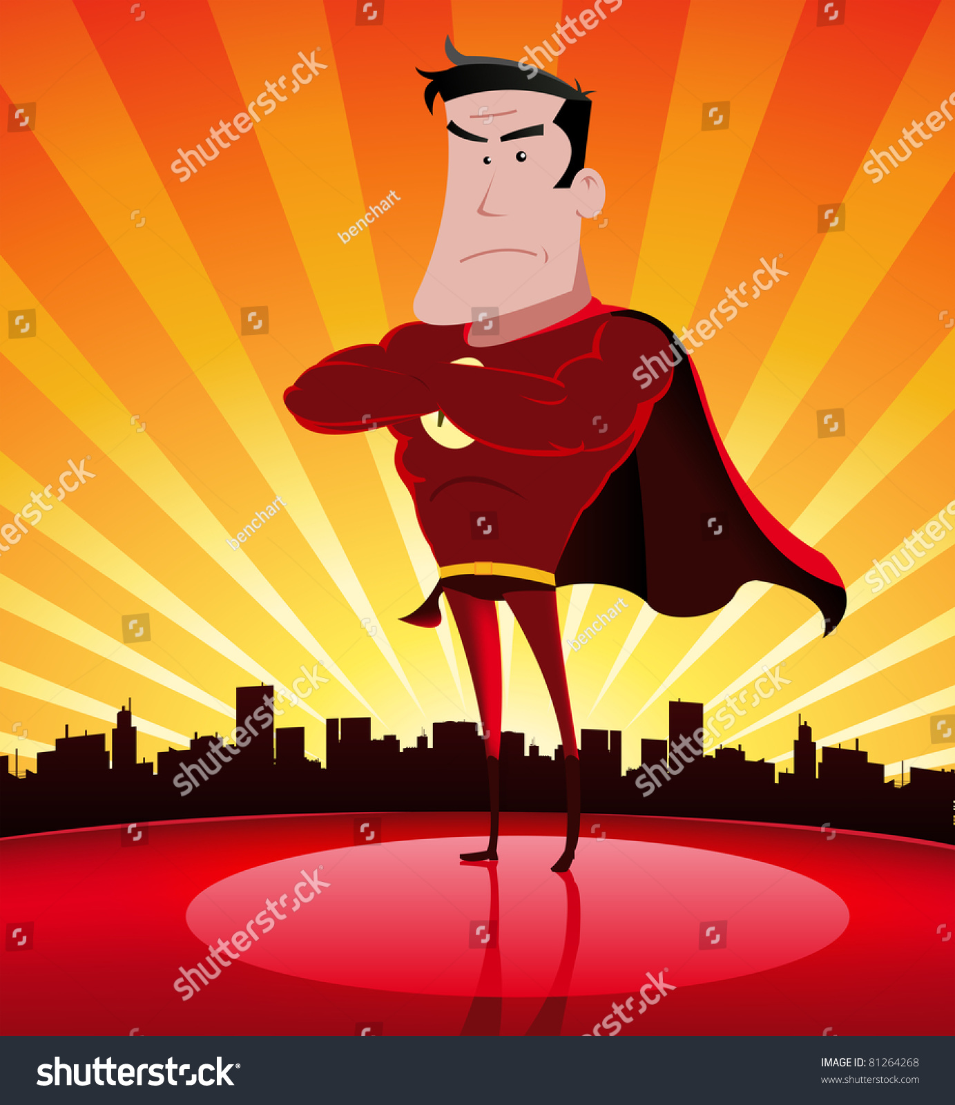 The Hero Is Standing In My Way Ilustrasi Stok Superhero Illustration Cartoon Super Hero Standing