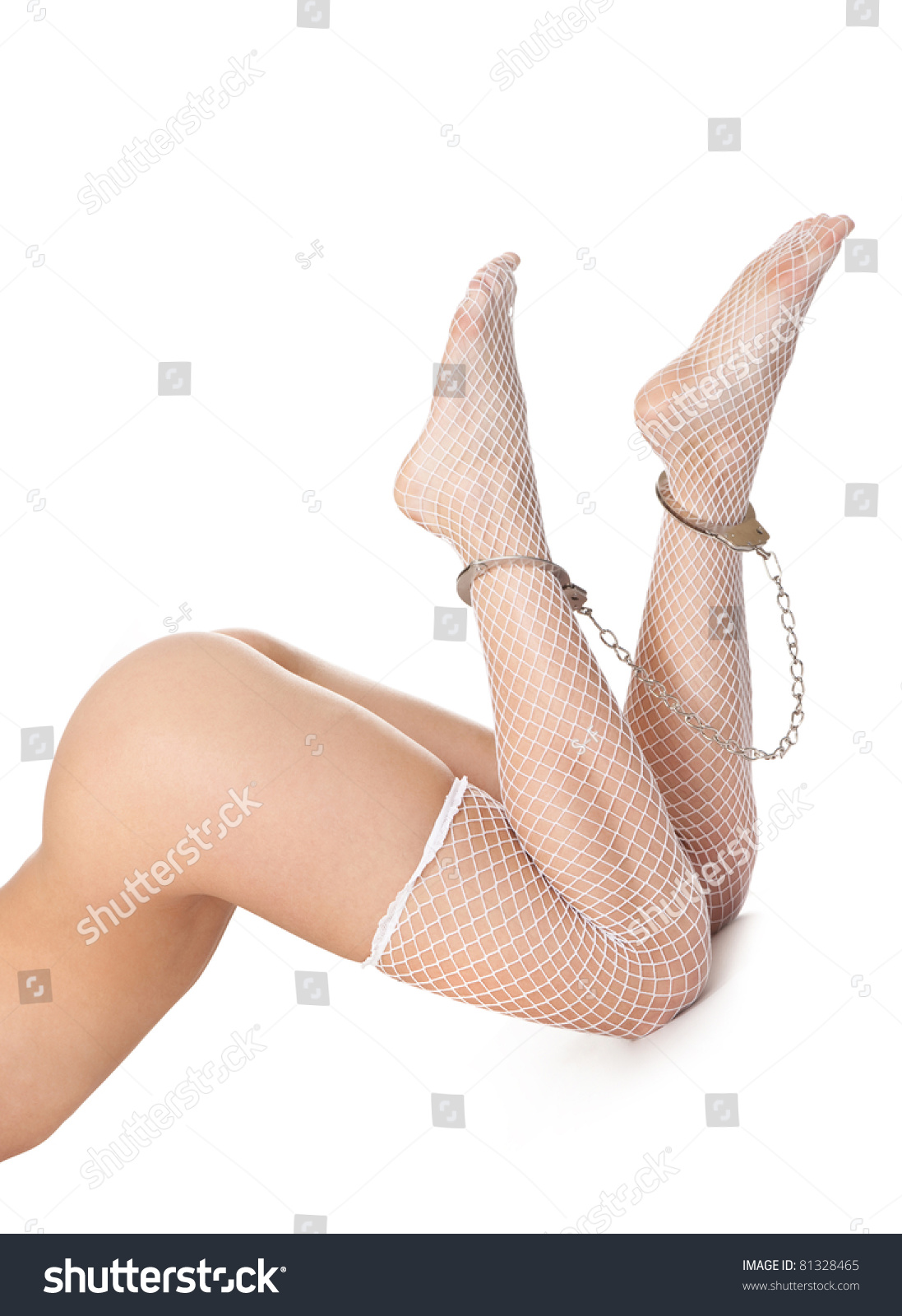 Naked Sexy Woman Legs Chains Isolated Shutterstock