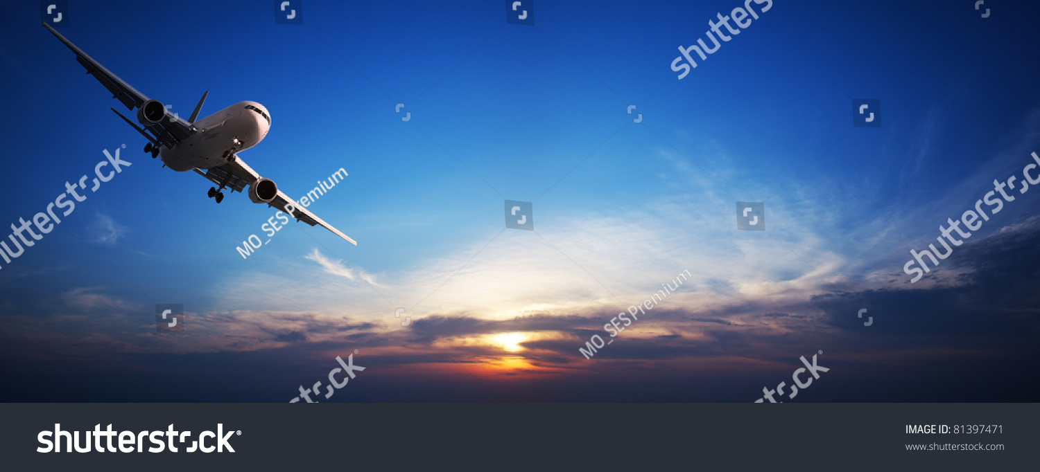 Jet Aircraft Flight Panoramic Image Stock Photo 81397471 | Shutterstock