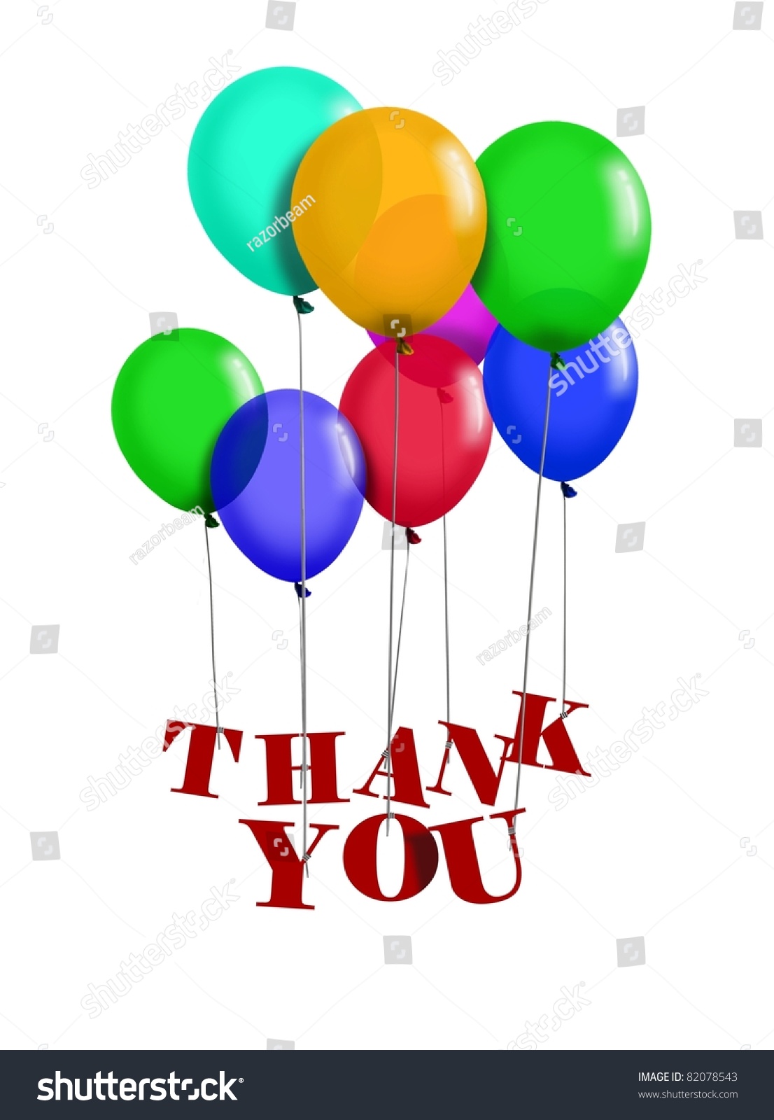 Thank You Balloon Stock Illustration 82078543 | Shutterstock