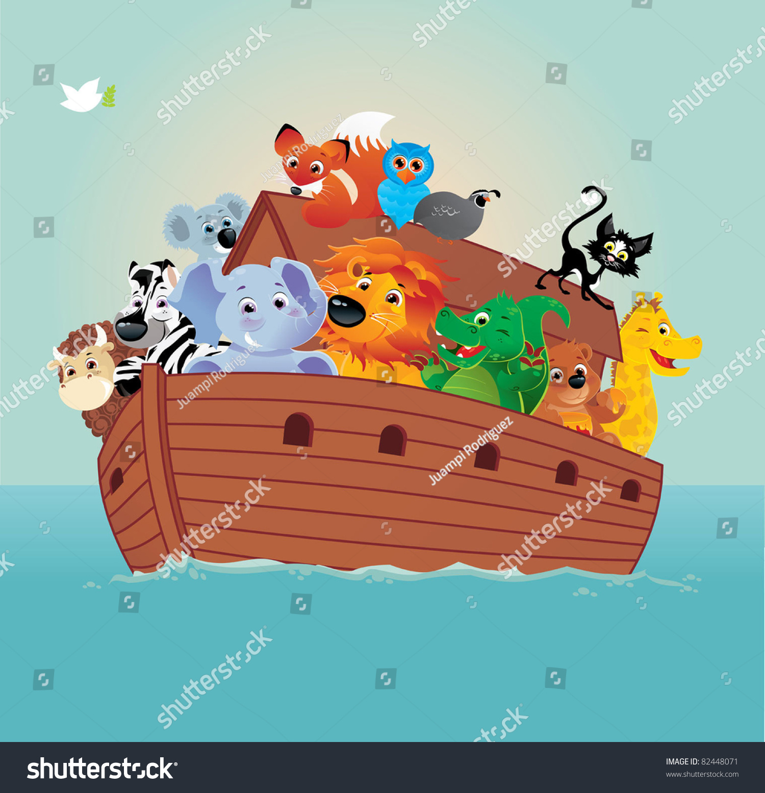 Noahs Ark Stock Vector (Royalty Free) 82448071 | Shutterstock